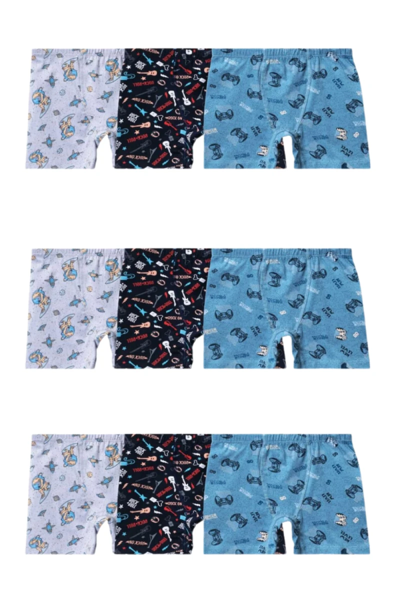 MUHTELİF DESENLİ ERKEK ÇOCUK BOXER 885/96