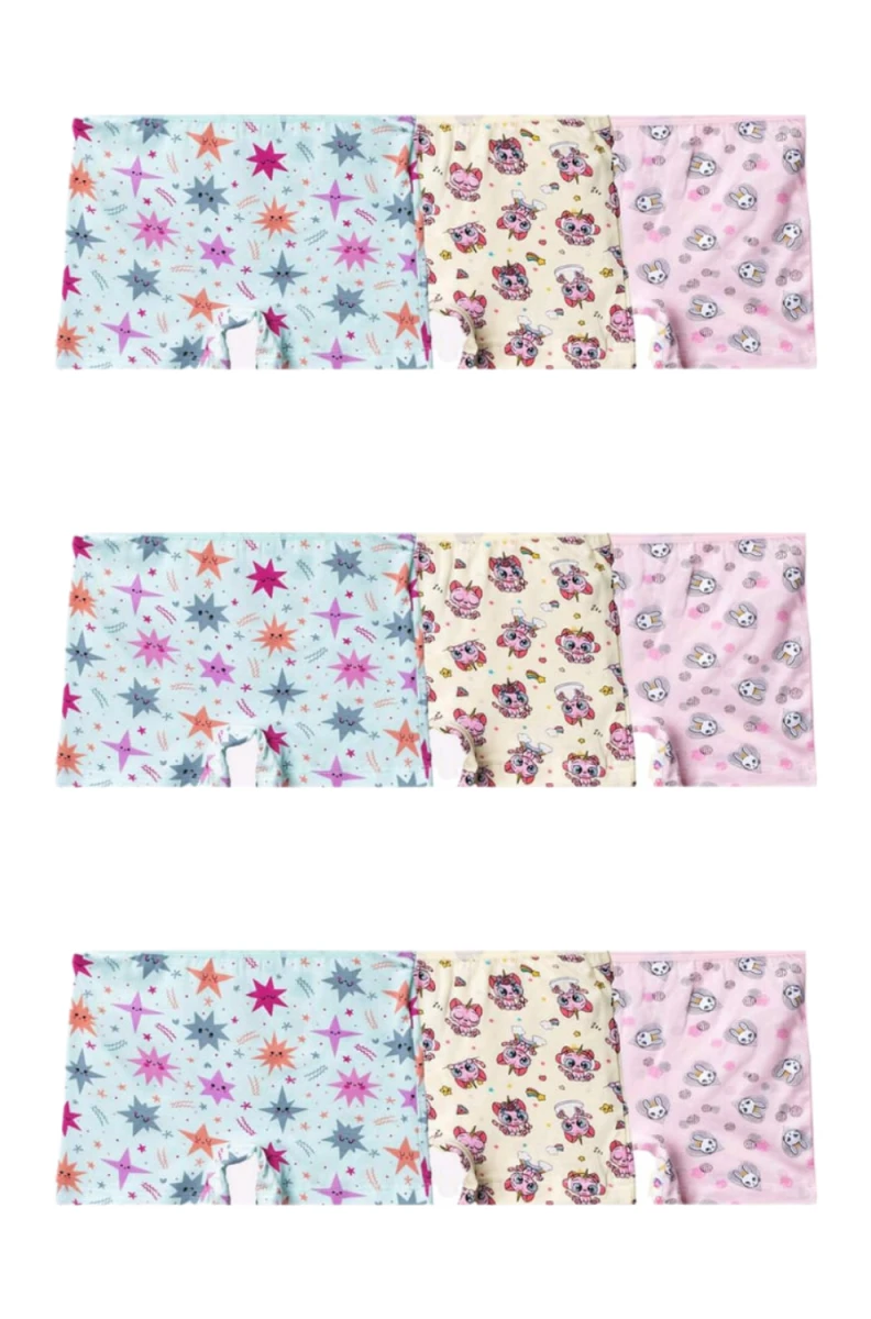 MUHTELİF DESENLİ KIZ ÇOCUK BOXER 8503/13