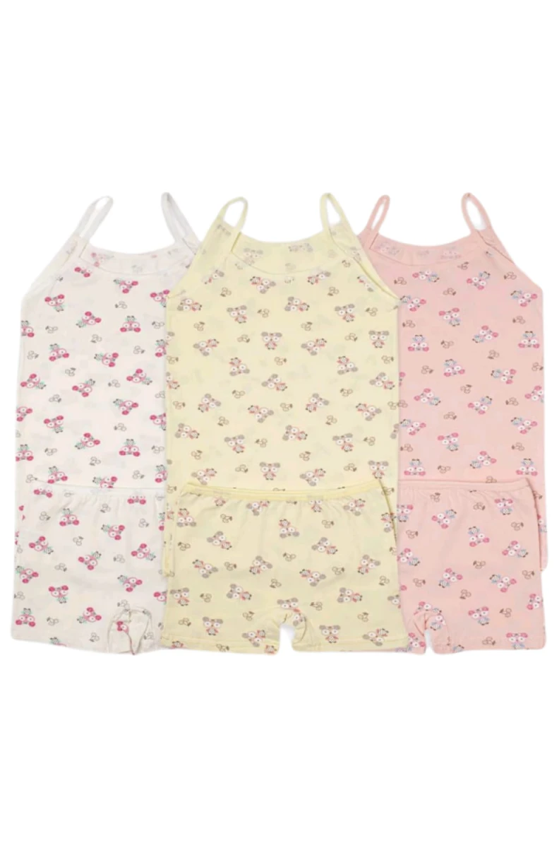 MUHTELİF DESENLİ KIZ ÇOCUK BOXER TAKIM 8600/11