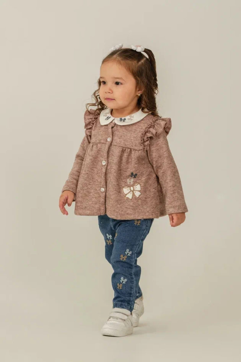 NAKIŞLI HIRKA KOT PANTOLONLU KIZ BEBE 3 LÜ TAKIM 6513