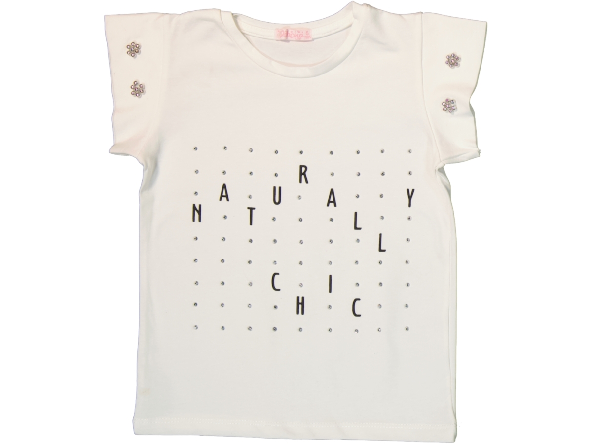  NATURALLY CHIC TAŞ BASKILI 9/12 YAŞ TİŞÖRT
