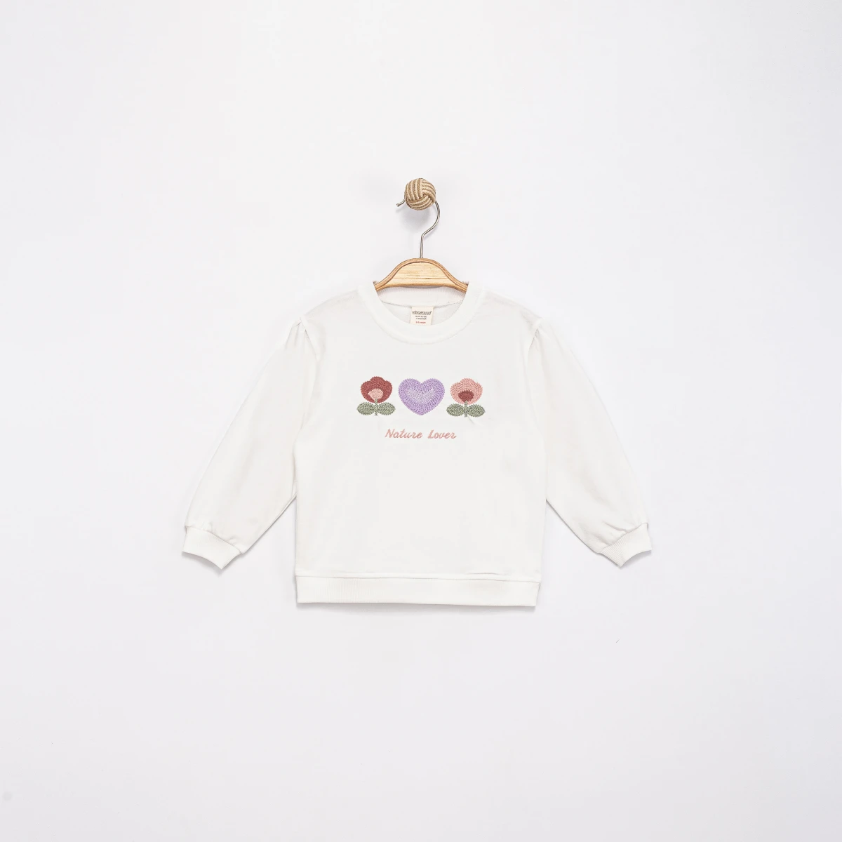 NATURE LOVES NAKIŞLI 2 İP KIZ ÇOCUK SWEAT 0257-2