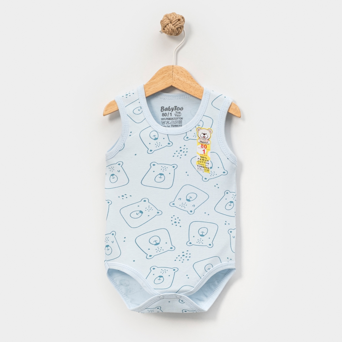 NOKTALI AYI DESENLİ BÜYÜK ASKILI BEBE BADİ 707901