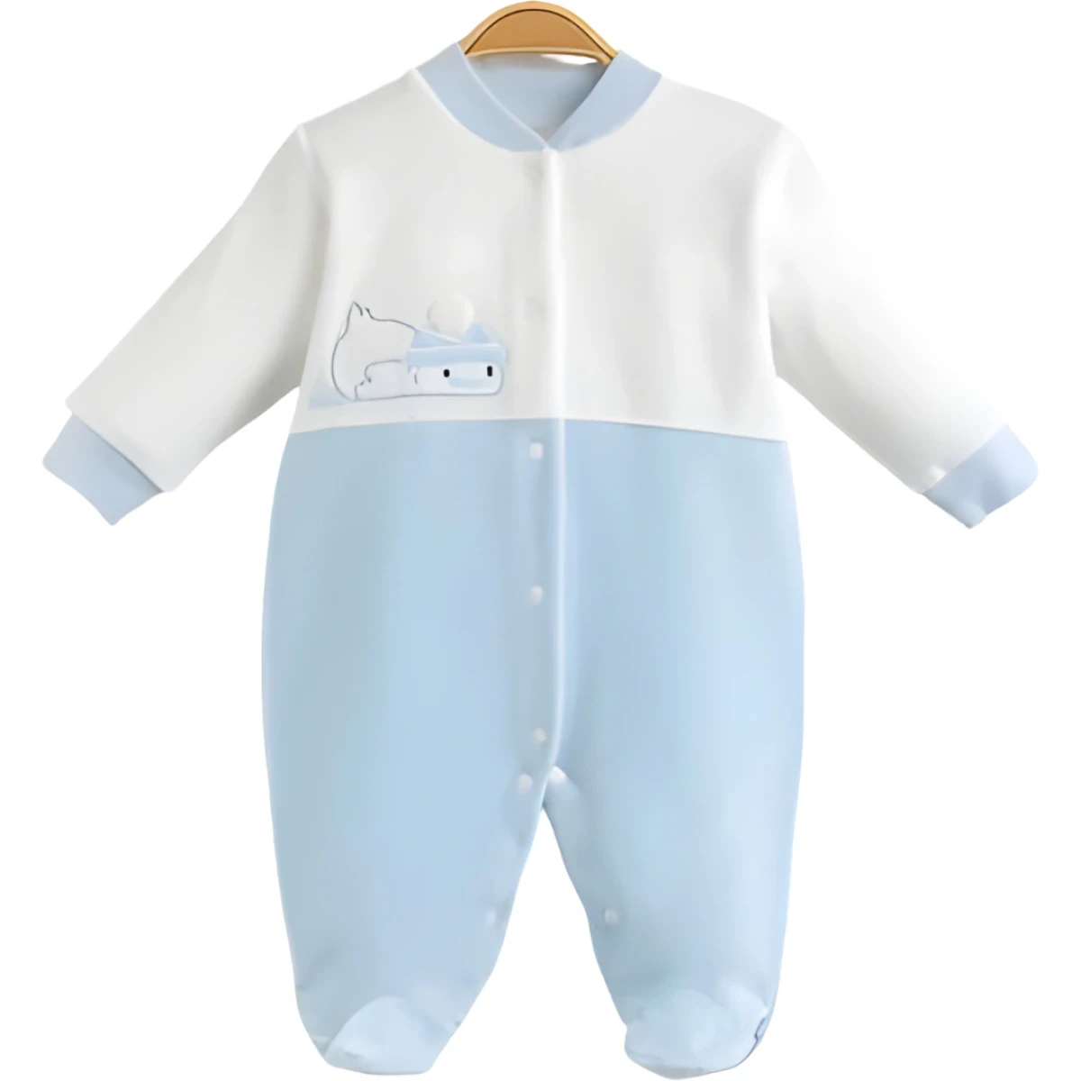 ÖRDEKLİ KADİFE BEBE TULUM 8206