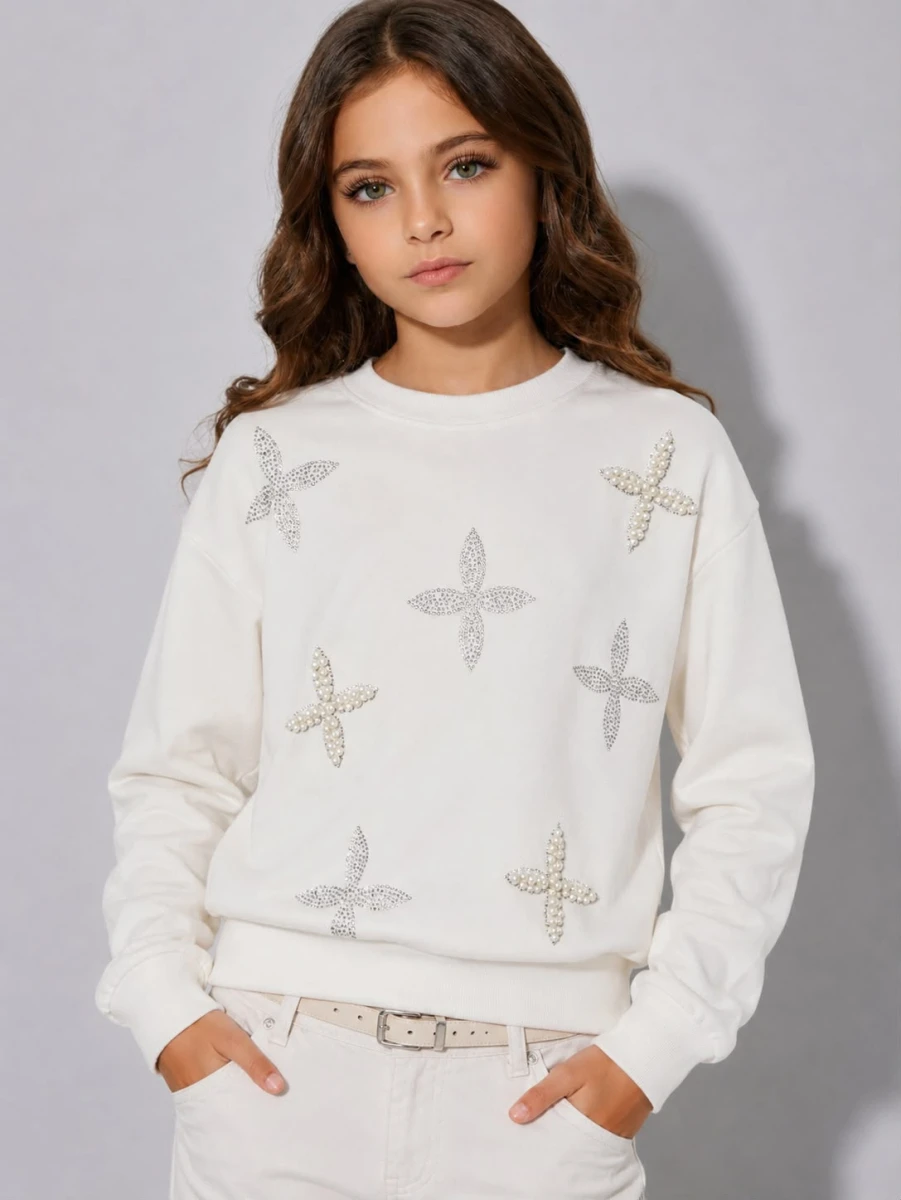 OYSHO İNCİ YILDIZLI KIZ ÇOCUK SWEAT  8243