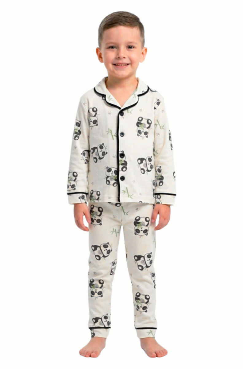 PANDA BASKILI ERKEK ÇOCUK PİJAMA TAKIM 104