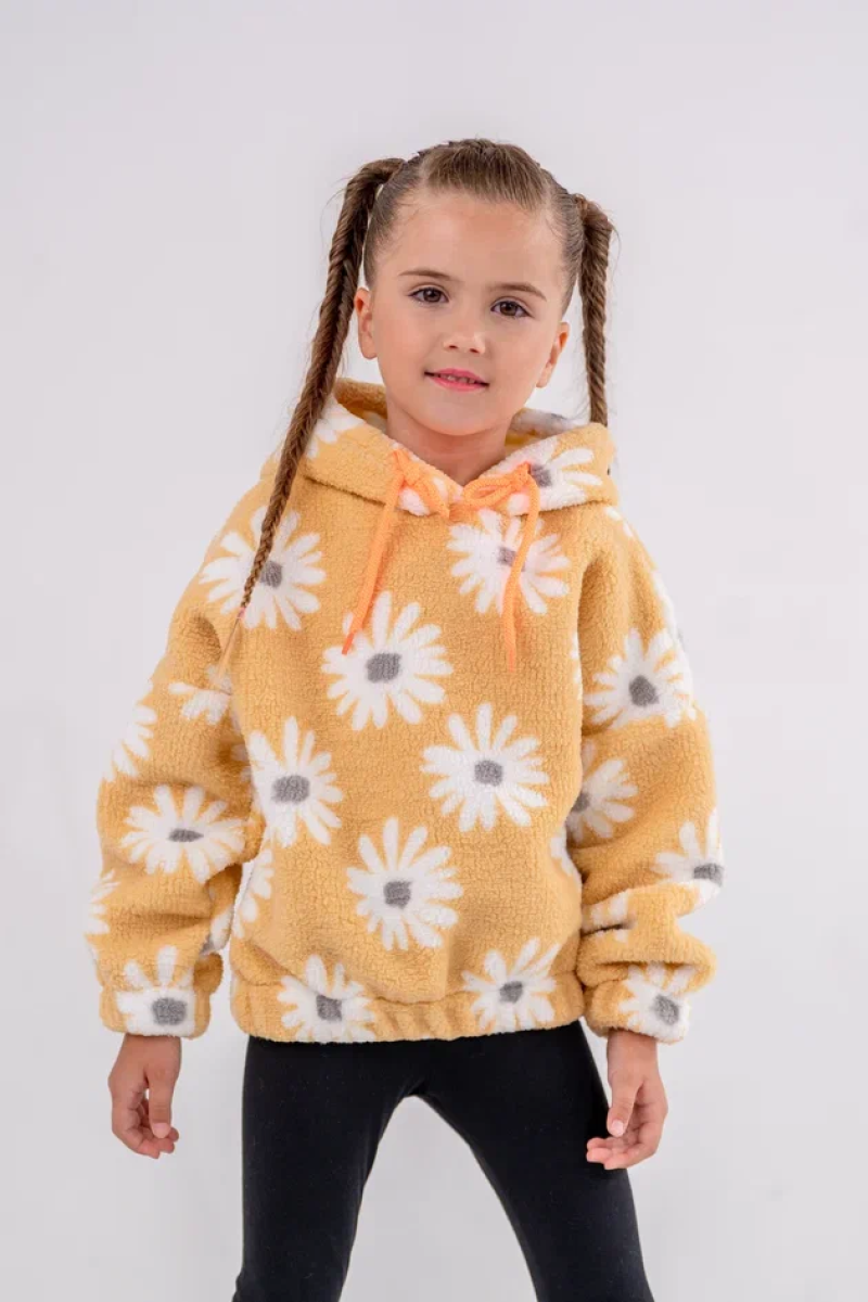 PAPATYA BASKILI KIZ ÇOCUK POLAR SWEAT 6287