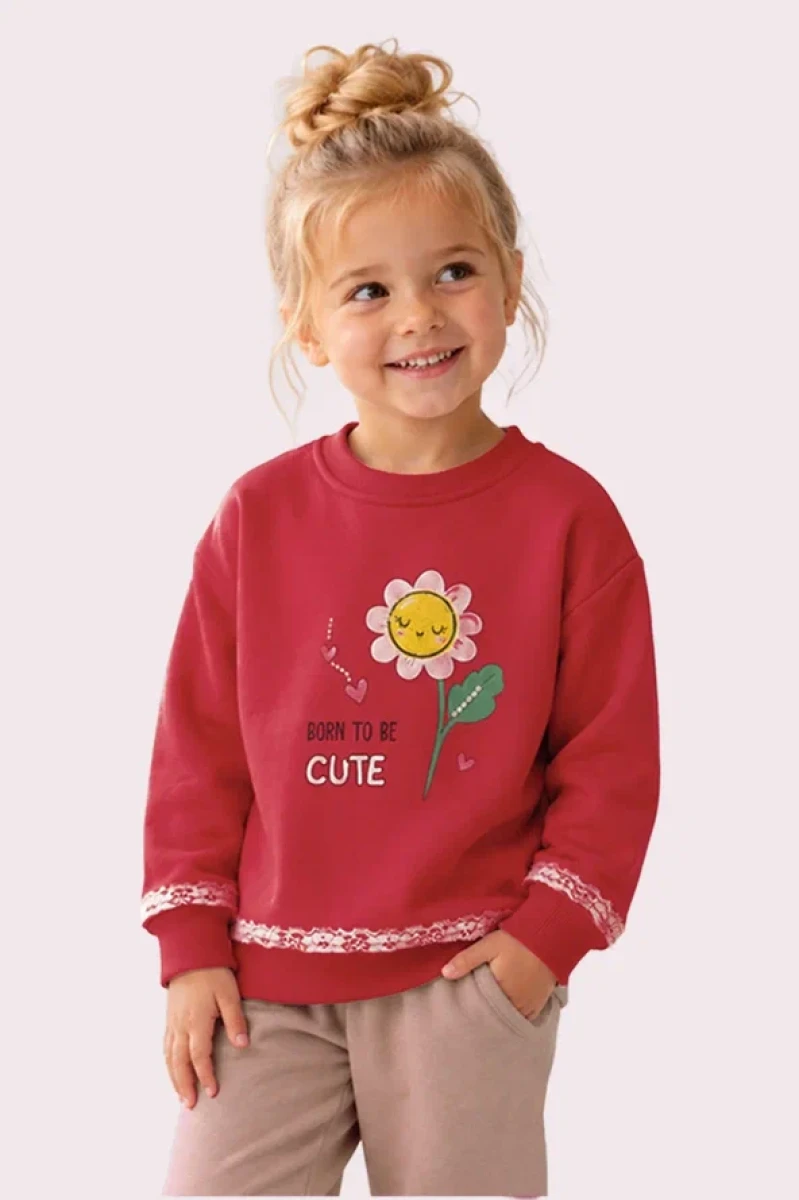 PAPATYALI 3 İP KIZ ÇOCUK SWEAT R26652