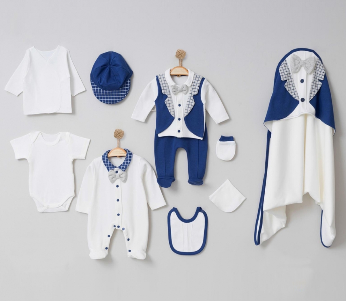 PAPYONLU ERKEK 10 LU BEBE ZIBIN SET 3003