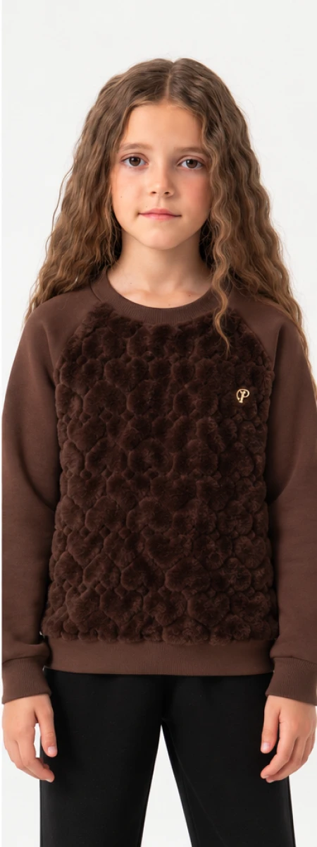 PELUŞLU 3 İP KIZ ÇOCUK  SWEAT 7947