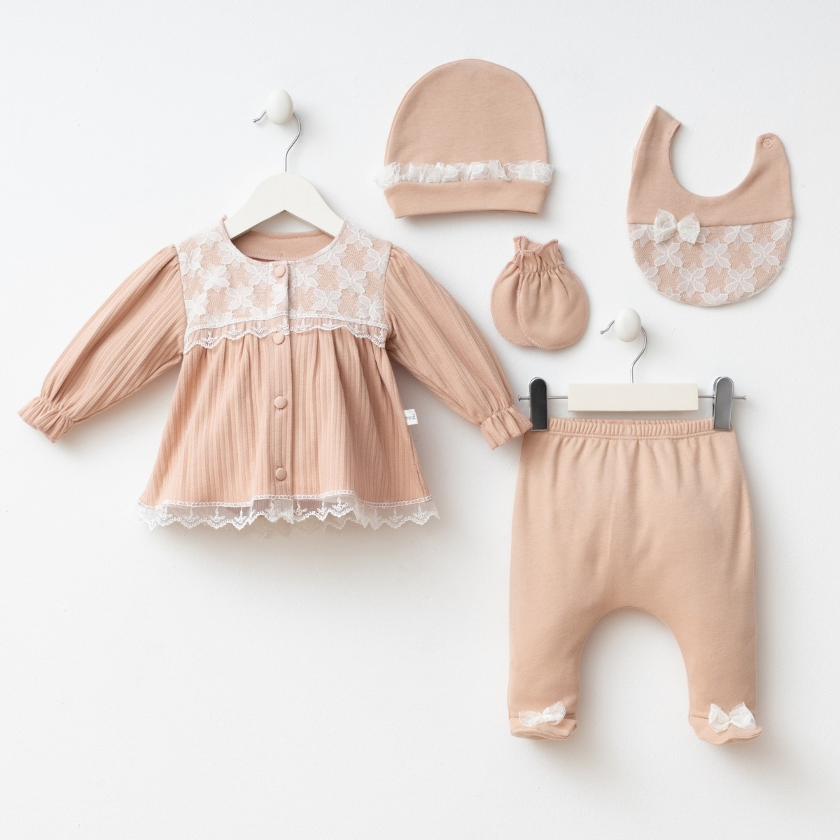 PERLA KIZ BEBE 5 Lİ ZIBIN SET 7090