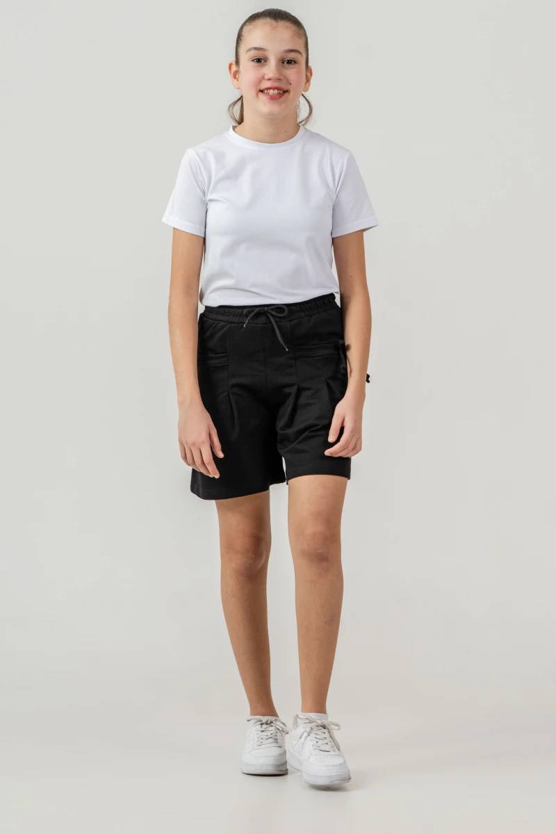 PİLELİ FİYONK DETAYLI KIZ ÇOCUK KAPRİ 8302