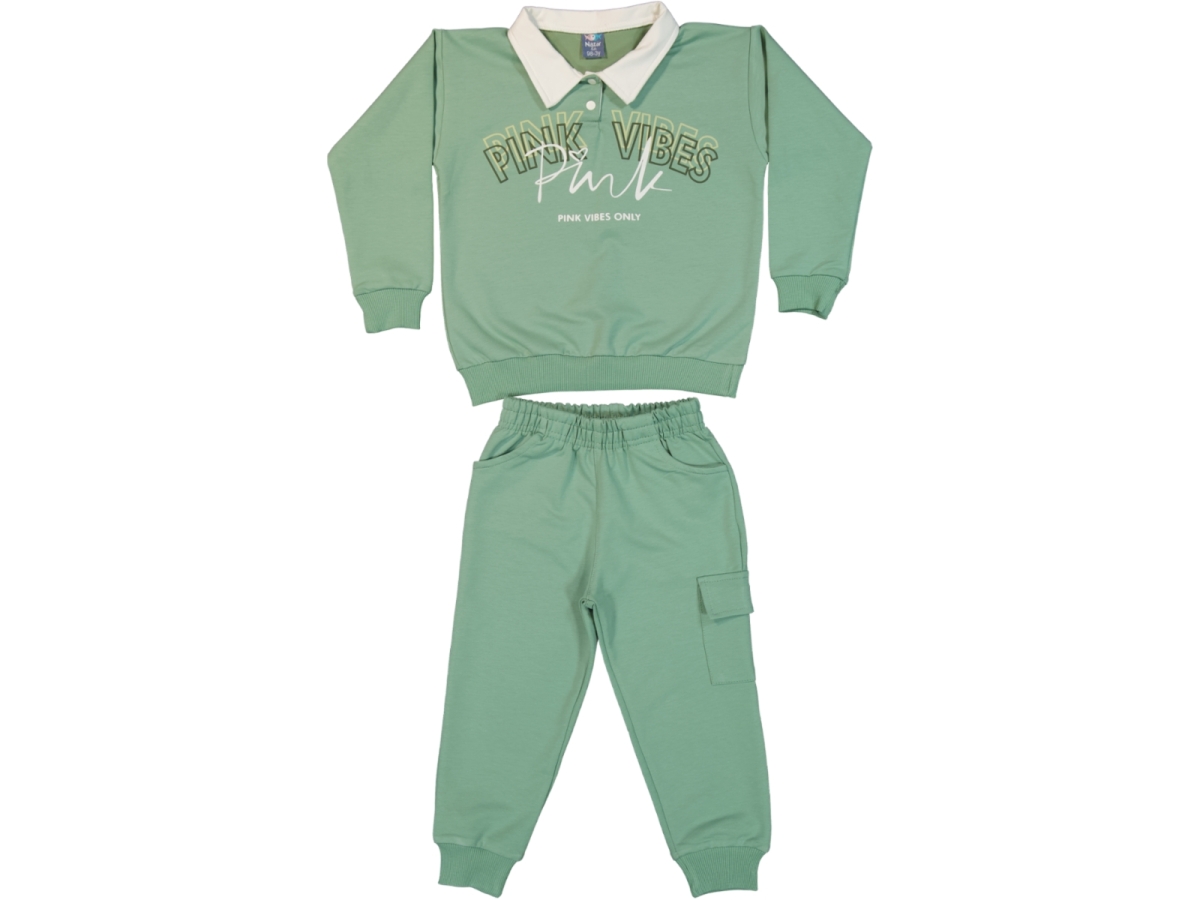 PINK VIBES BASKILI KIZ ÇOCUK TAKIM 26005