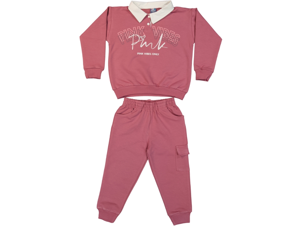 PINK VIBES BASKILI KIZ ÇOCUK TAKIM 26204