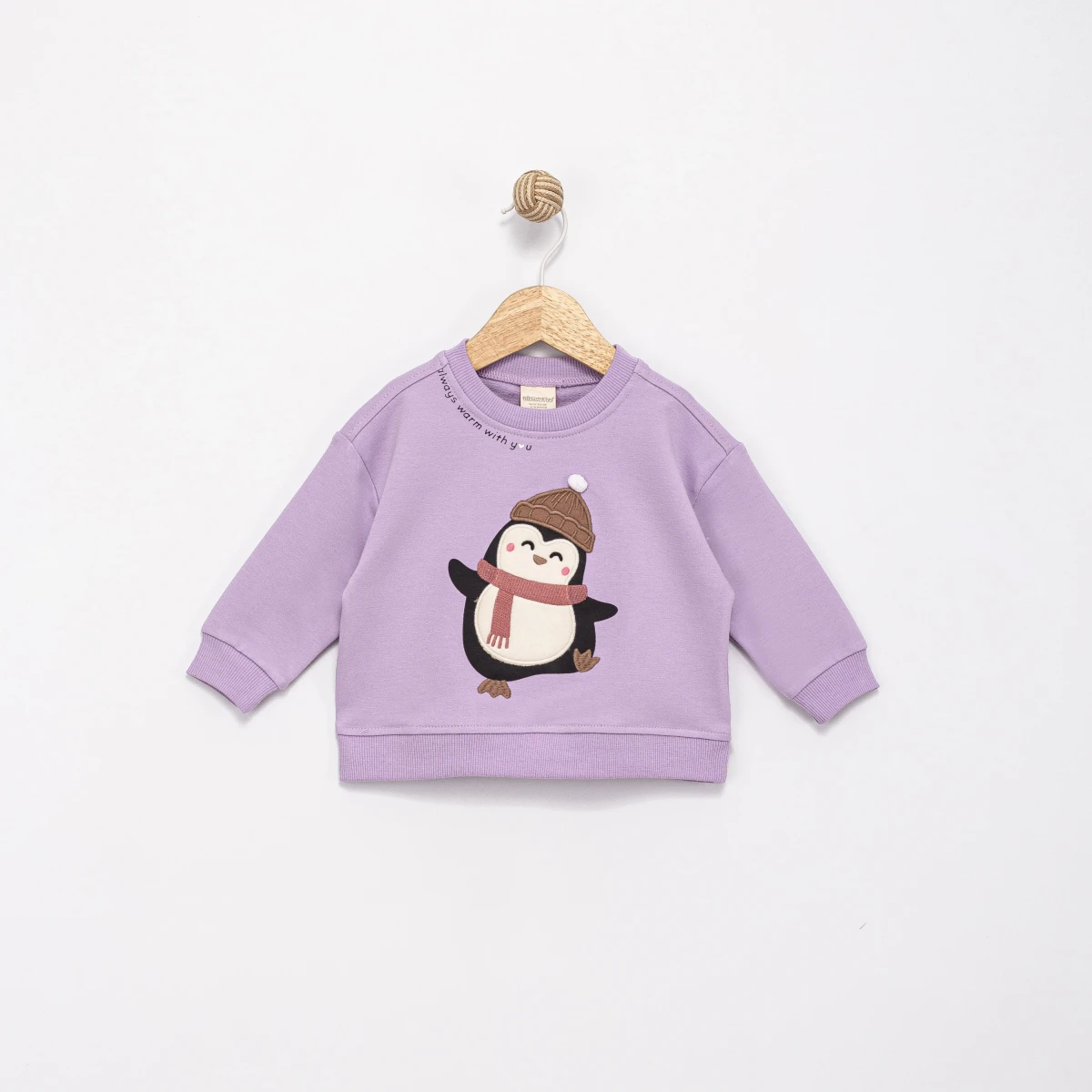  PONPON ŞAPKALI PENGUEN 2 İP SWEAT 0275-1