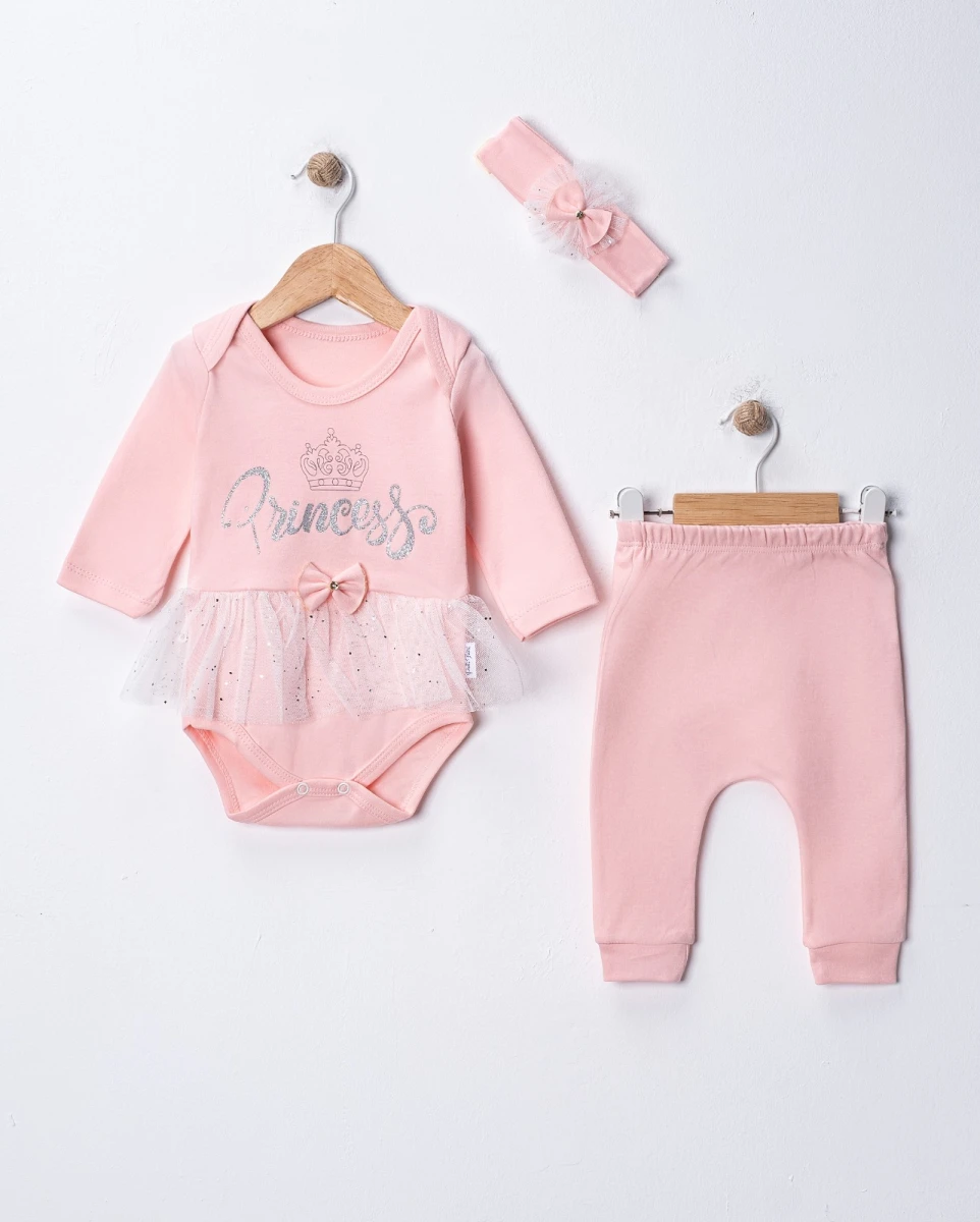 PRENSES TÜLLÜ BADİLİ BEBE TAKIM 1805