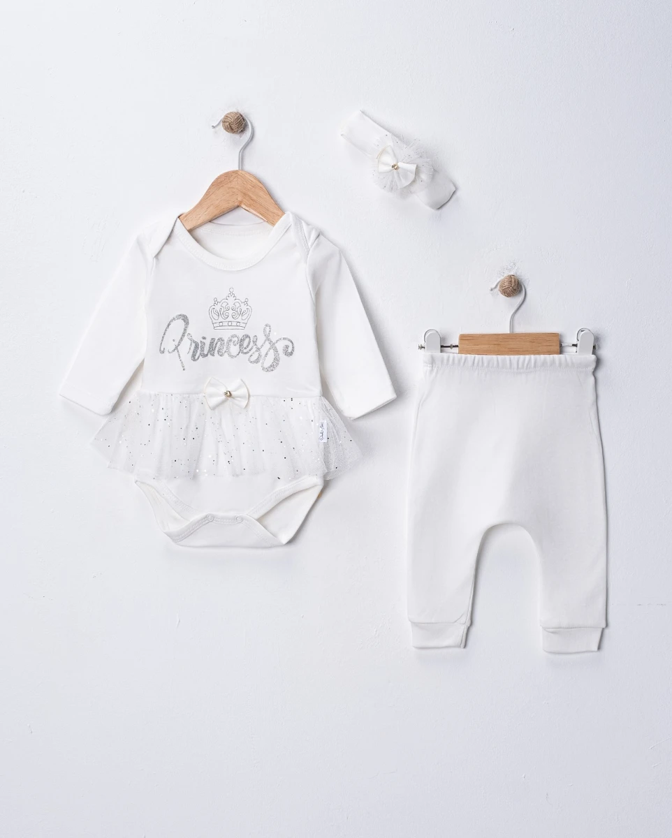 PRENSES TÜLLÜ BADİLİ BEBE TAKIM 1805