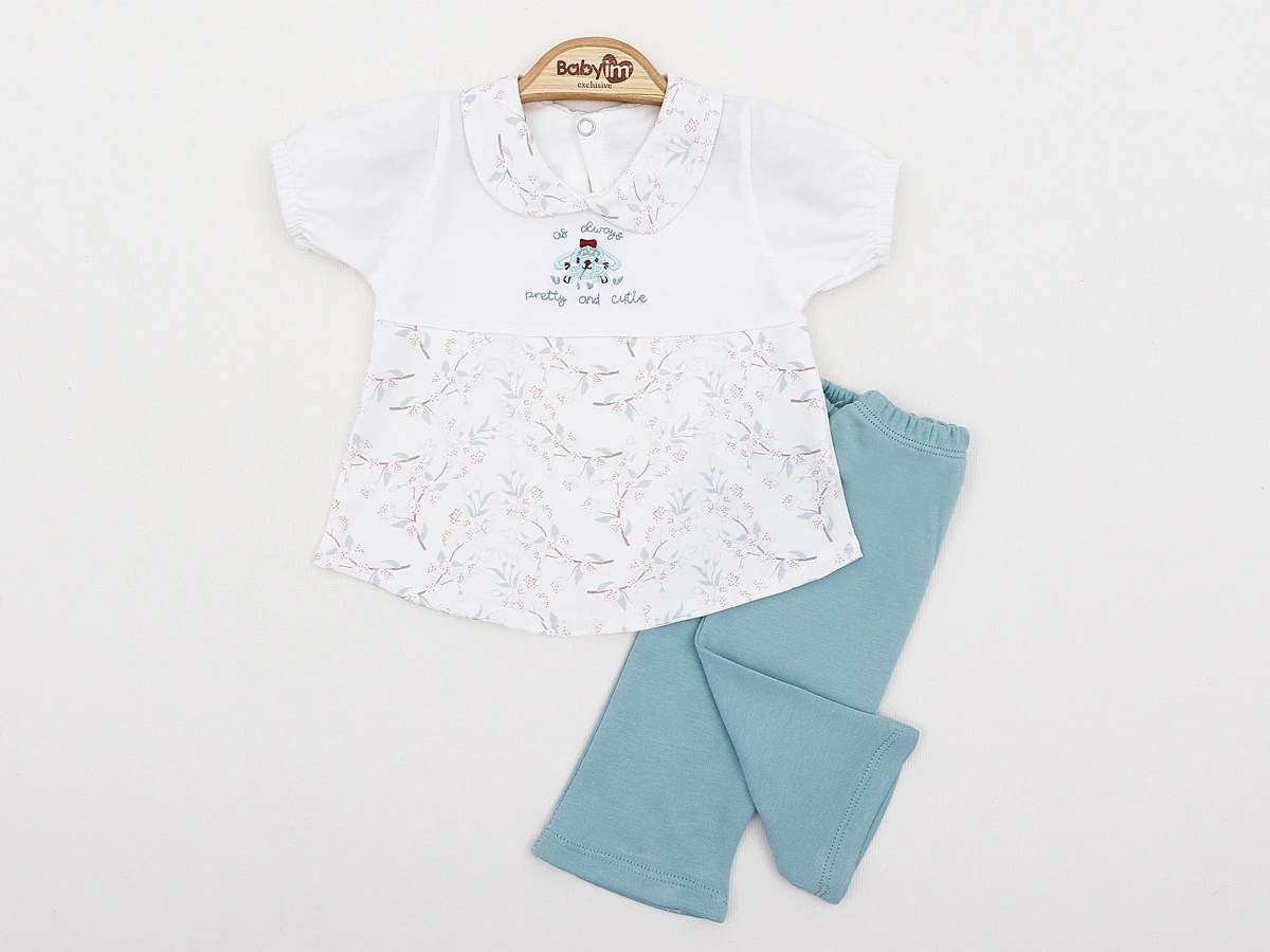PRETTY AND MTLE NAKIŞLI KIZ BEBE 2'Lİ SWEAT TAKIM 4055