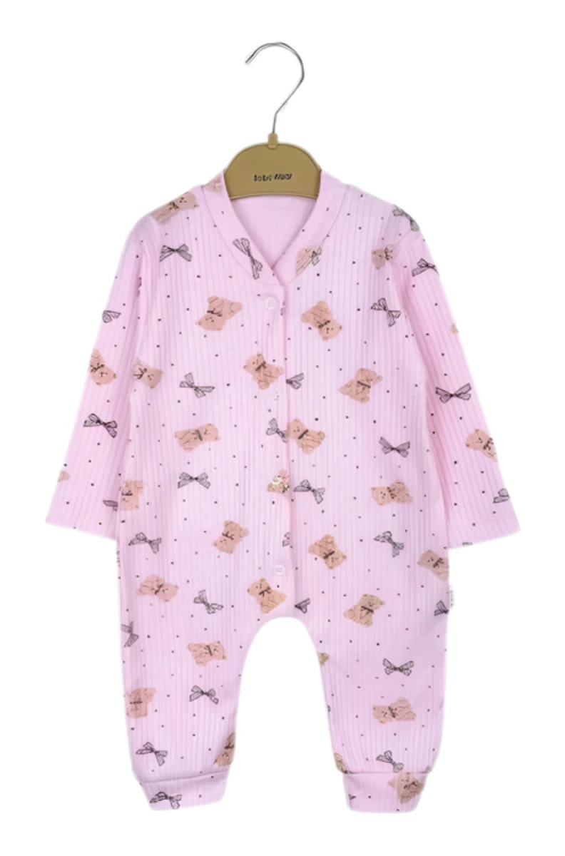 PUANLI AYI MANŞETLİ PENYE BEBE TULUM 100128