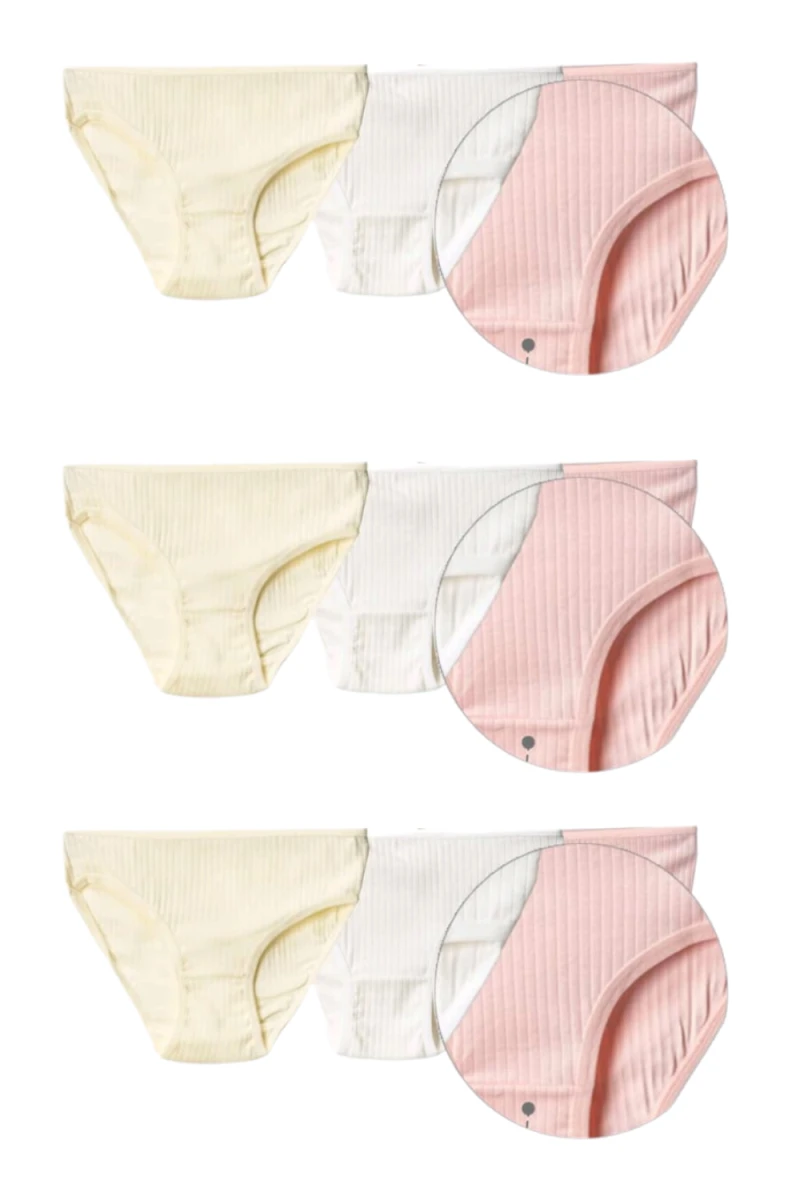 RAPORLU KAŞKORSE 3'LÜ KIZ ÇOCUK SLİP 7016/11