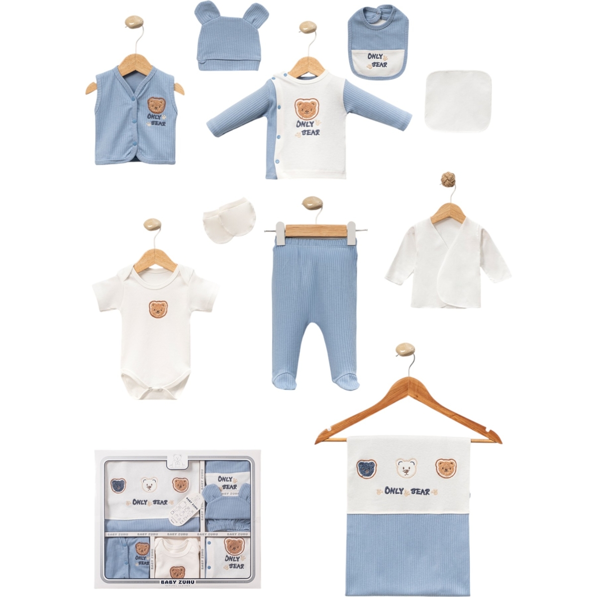 RAPORLU ONLY BEAR 10 LU BEBE ZIBIN SET 134
