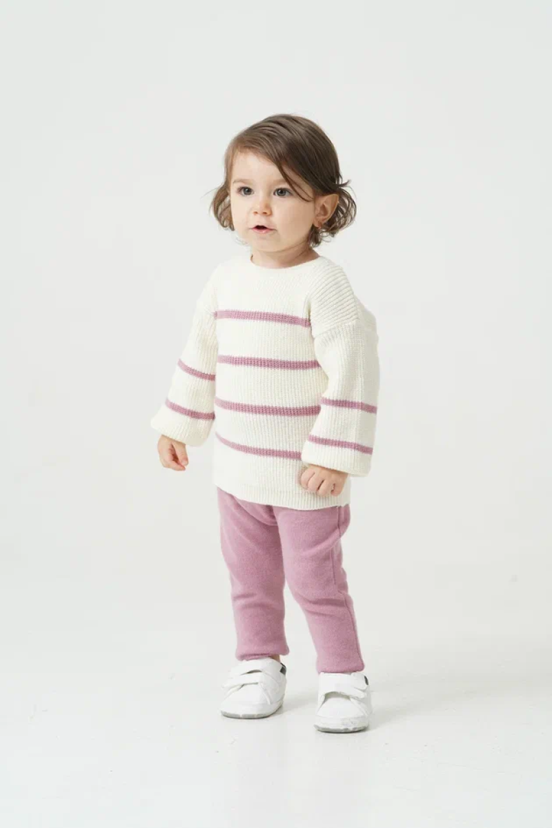 RENKLİ ÇİZGİLİ TRİKO KIZ BEBE TAKIM 6453