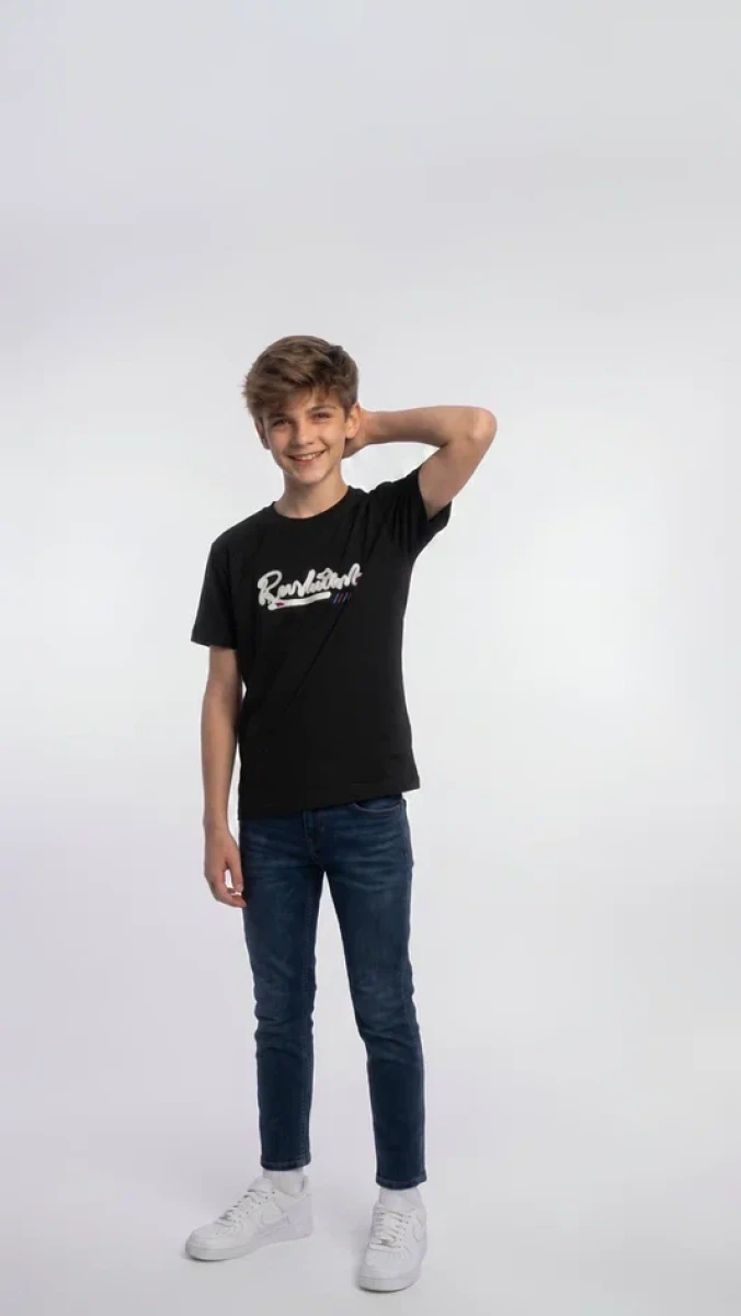 REVOLUTİON İPLİK NAKIŞLI ERKEK ÇOCUK TİŞÖRT 4164