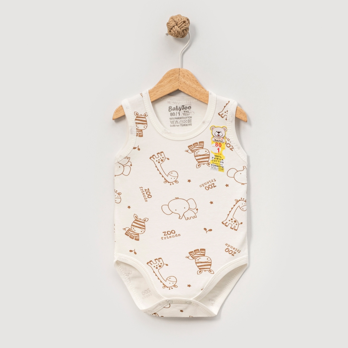 SAFARİ DESENLİ BÜYÜK BOY ASKILI BEBE BADİ 707902