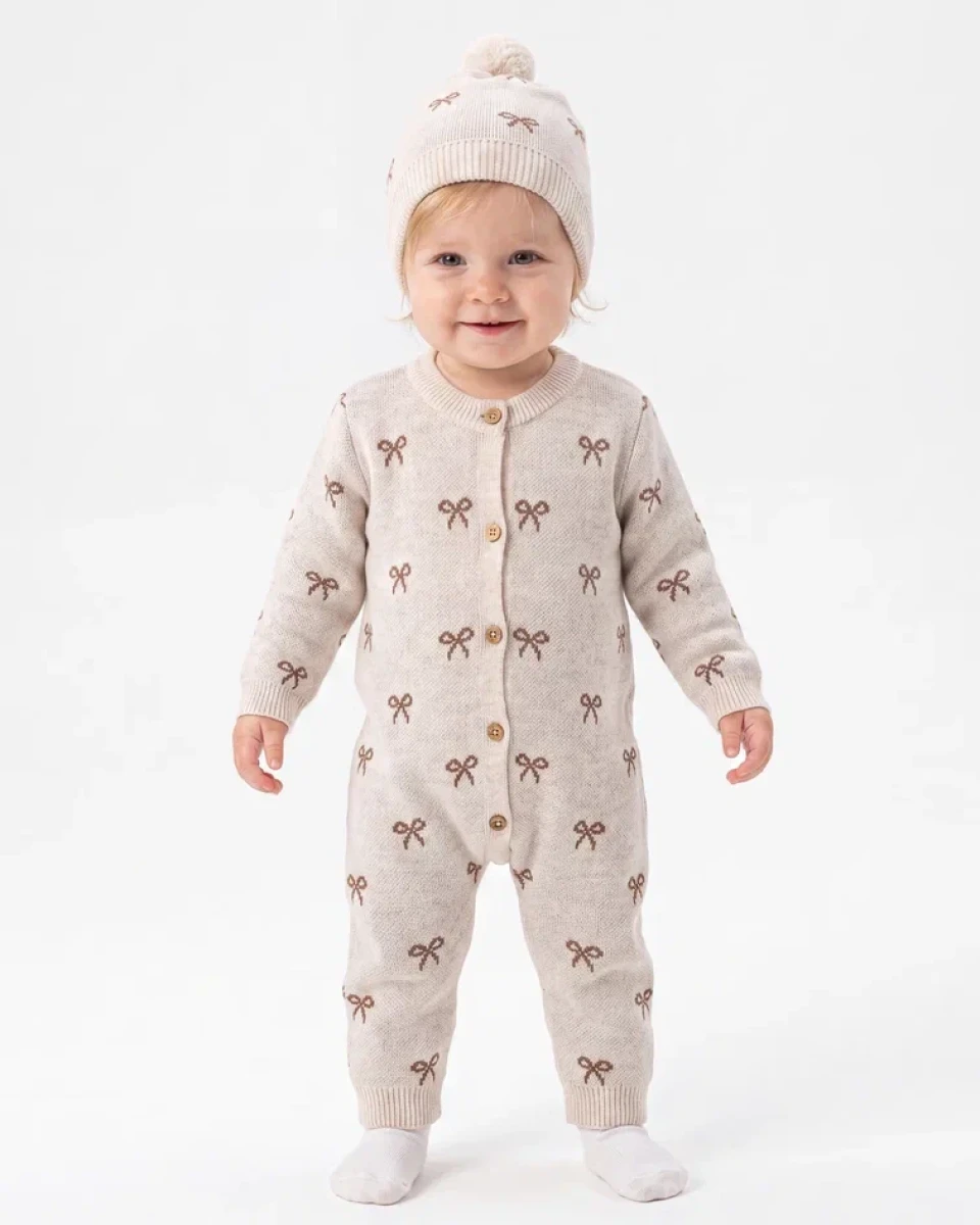 ŞAPKALI TRİKO BEBE TULUM  4184
