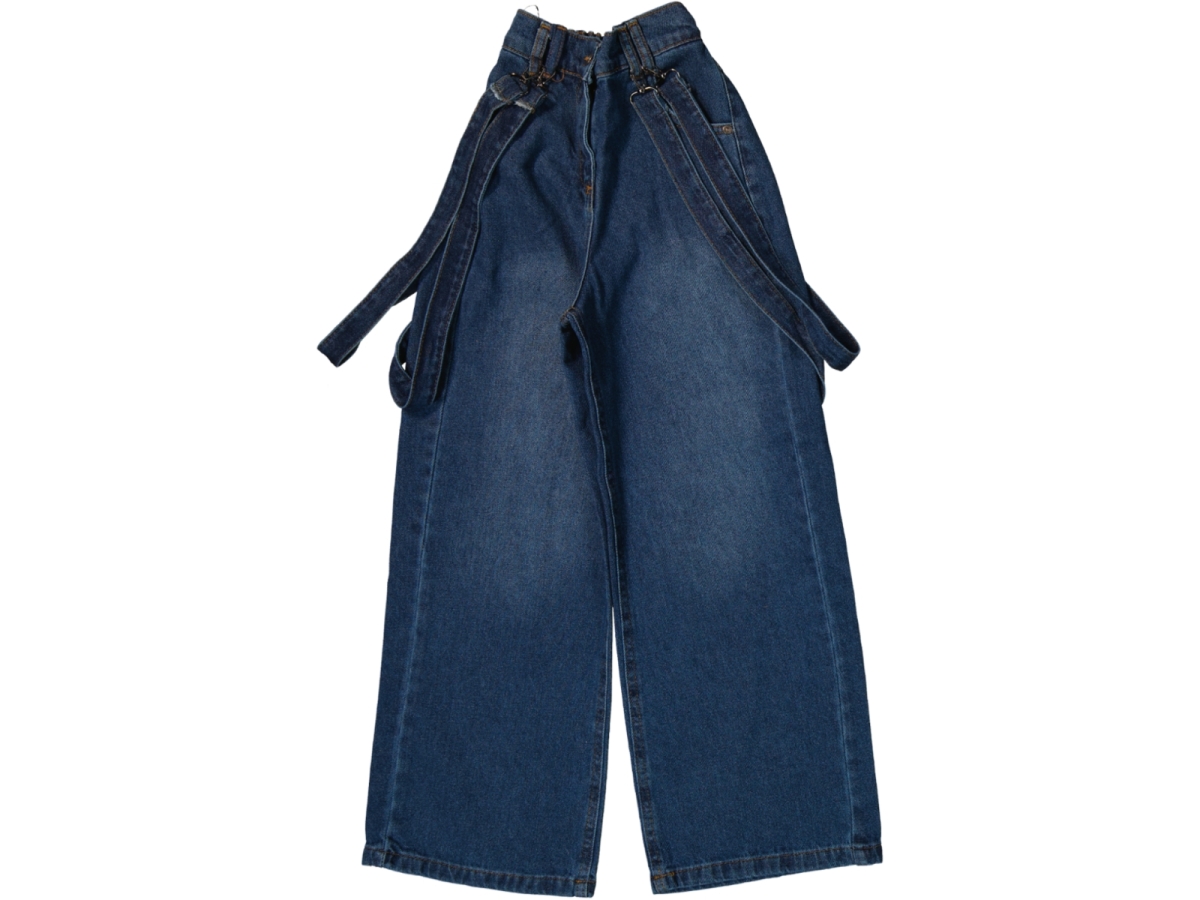 ŞERİTLİ KOT PANTALON 4/9 YAŞ
