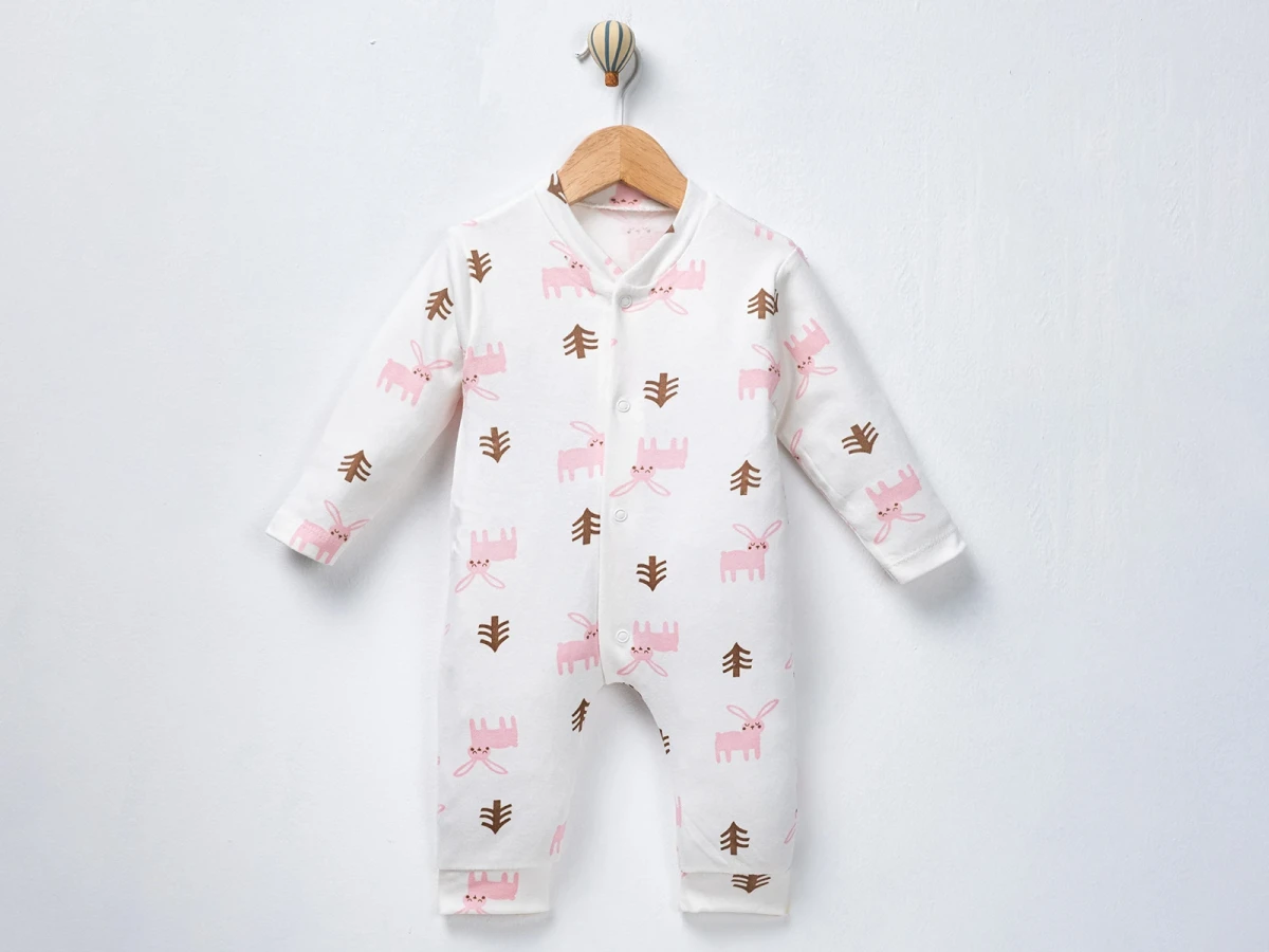 SEVİMLİ TAVŞAN MANŞETLİ PENYE BEBE TULUM 100180