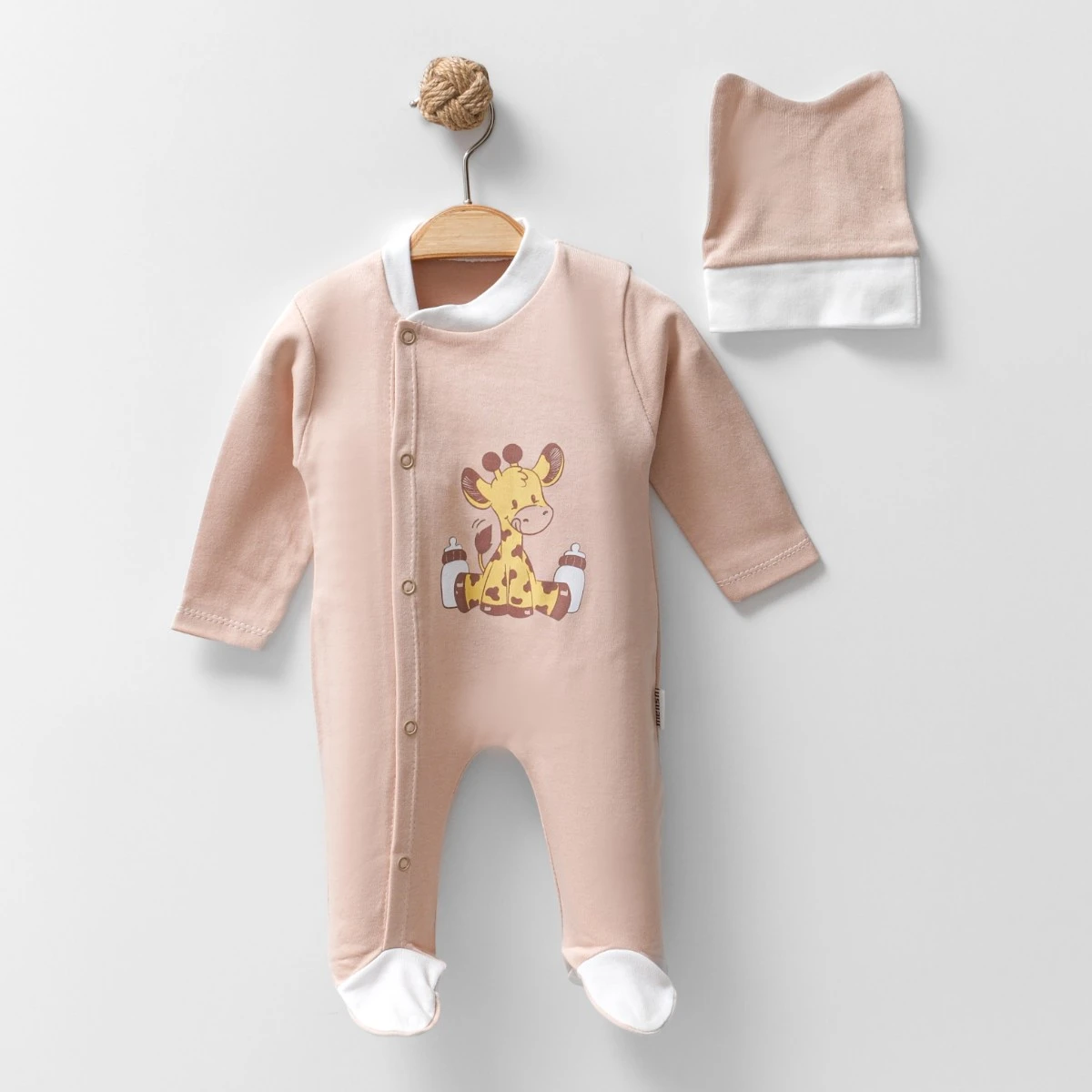 SEVİMLİ ZÜRAFA UNISEX PENYE BEBE TULUM 4574