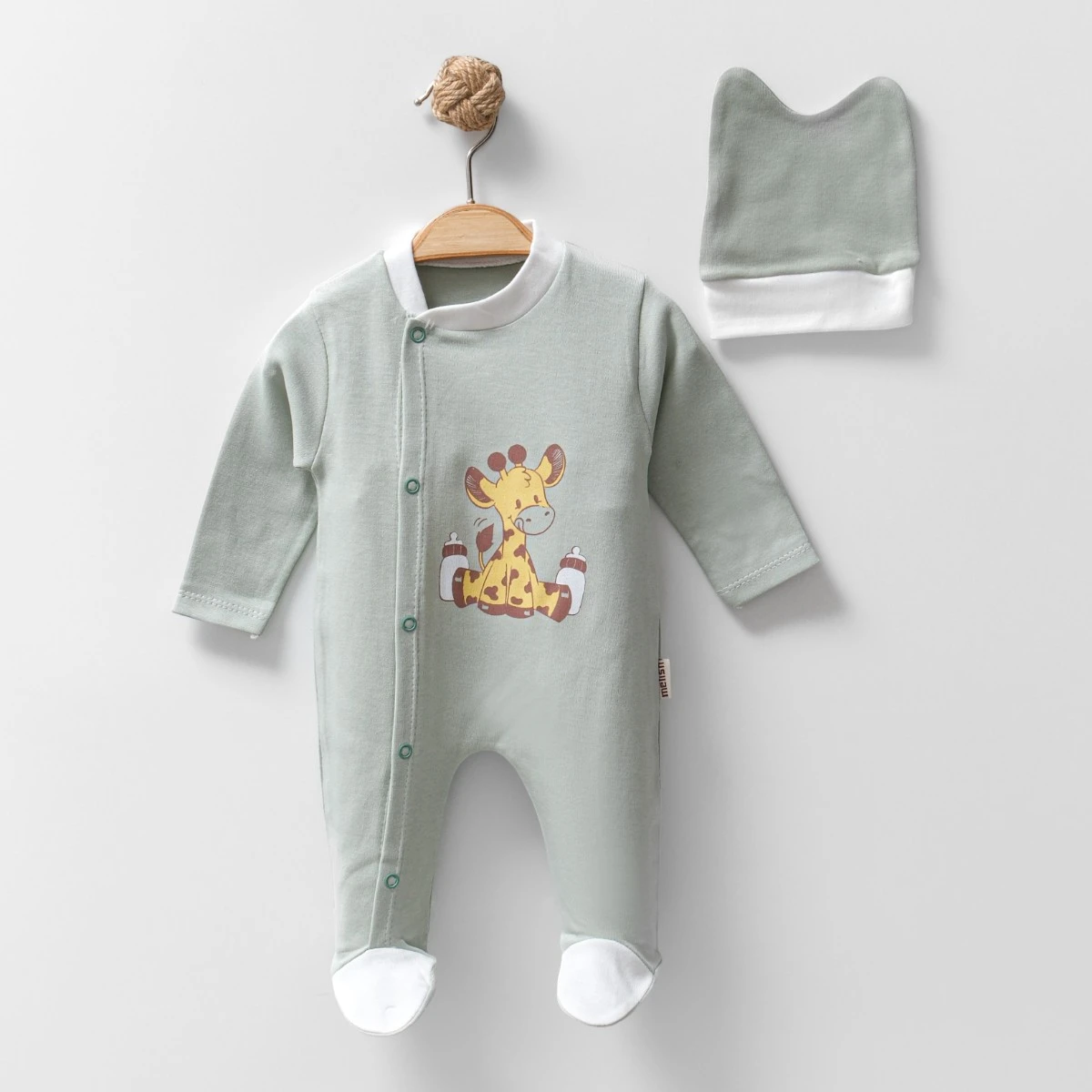 SEVİMLİ ZÜRAFA UNISEX PENYE BEBE TULUM 4574