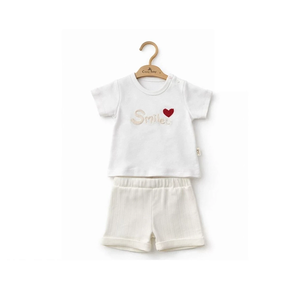 SMİLE KALP SÜZÜNELİ KIZ BEBE 2 Lİ TAKIM 26120