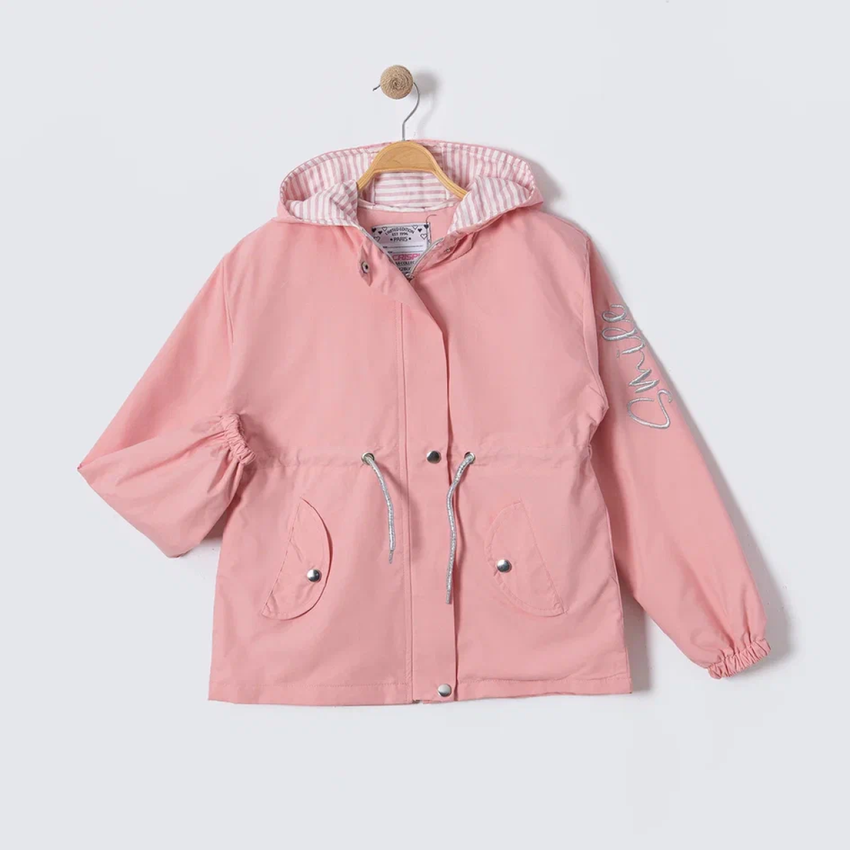 SMİLE NAKIŞLI KIZ ÇOCUK TRENCKOT 26236