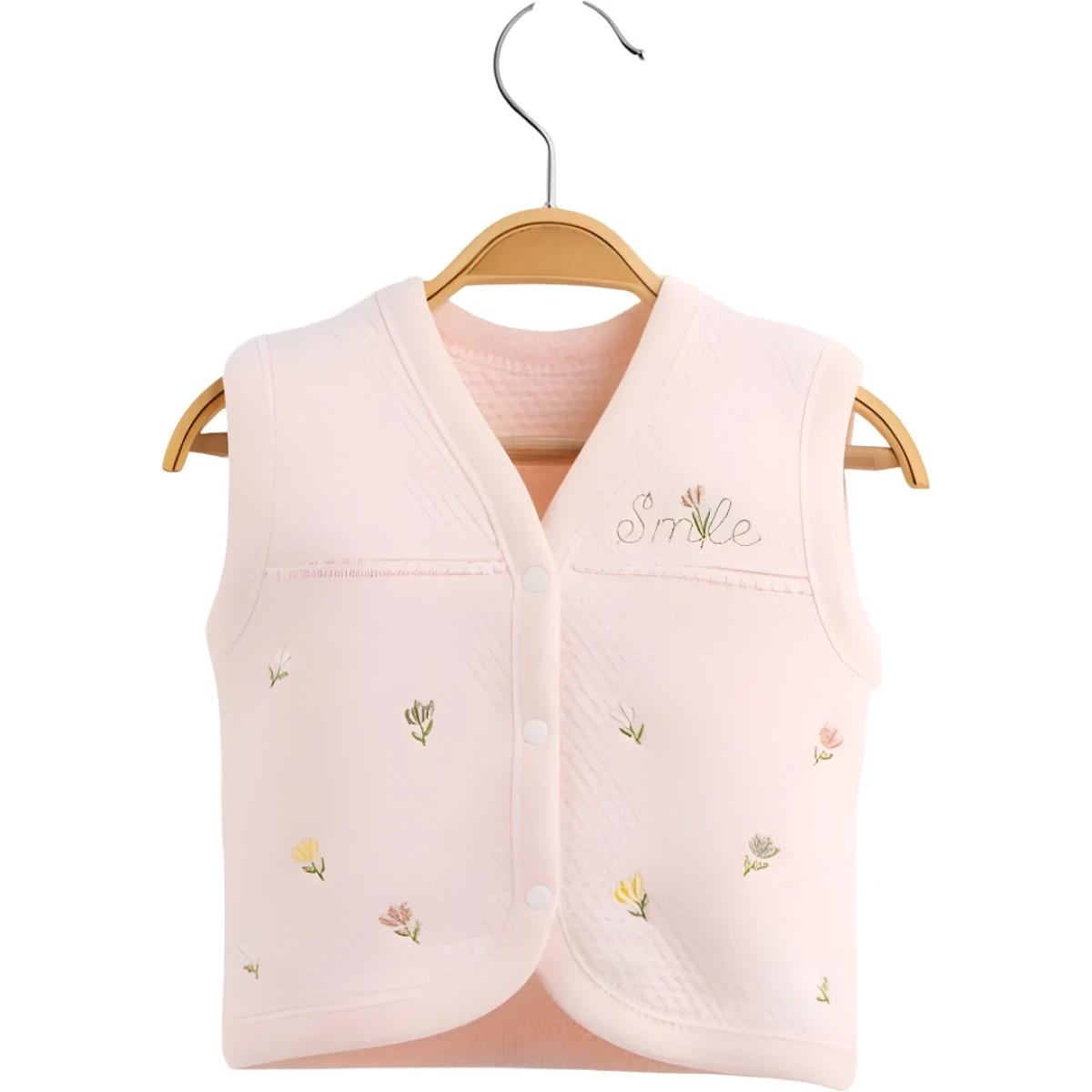 SMİLE PAMUKLU KIZ BEBE YELEK 3305
