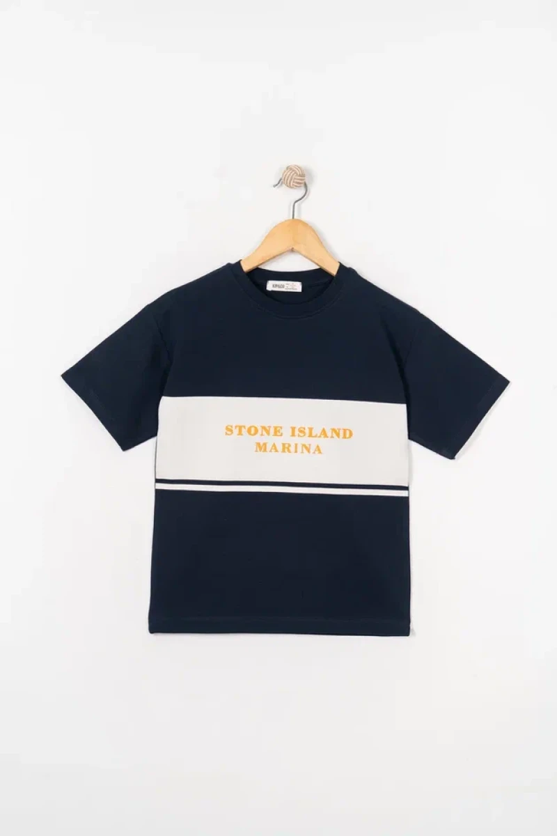 STONE ISLAND BASKILI ERKEK ÇOCUK T-SHIRT 7301