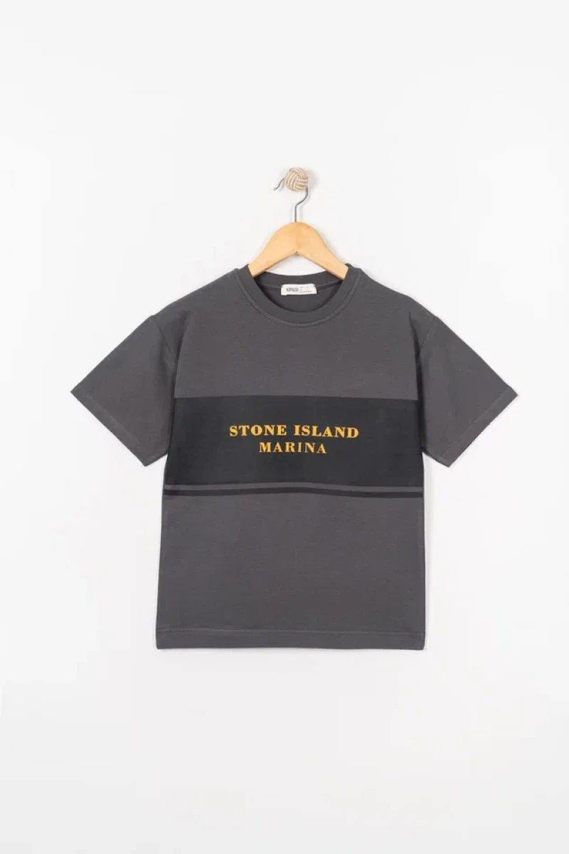 STONE ISLAND BASKILI ERKEK ÇOCUK T-SHIRT 8301