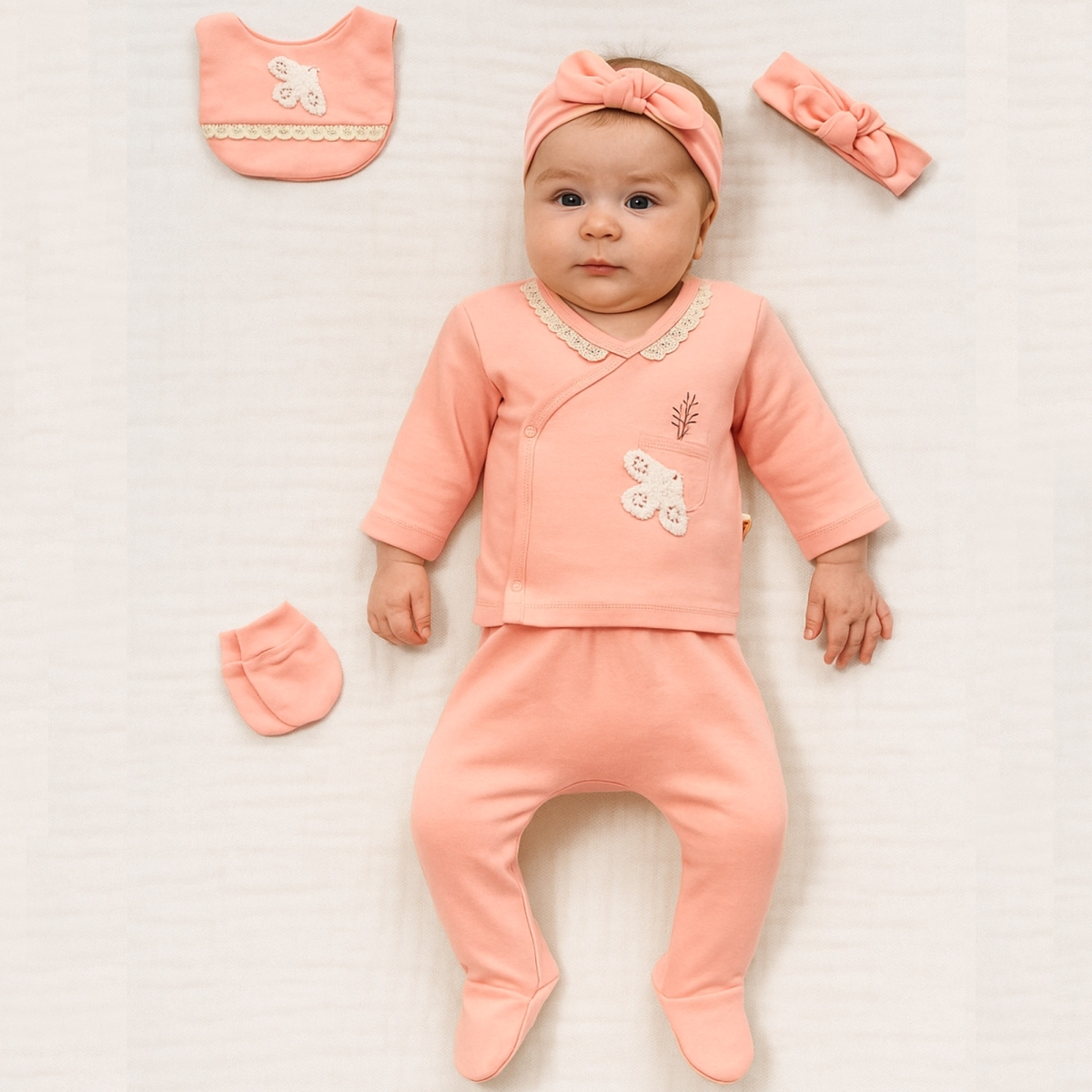 SÜZENE MARTI CEP NAKIŞLI 5 Lİ BEBE ZIBIN SET 52721