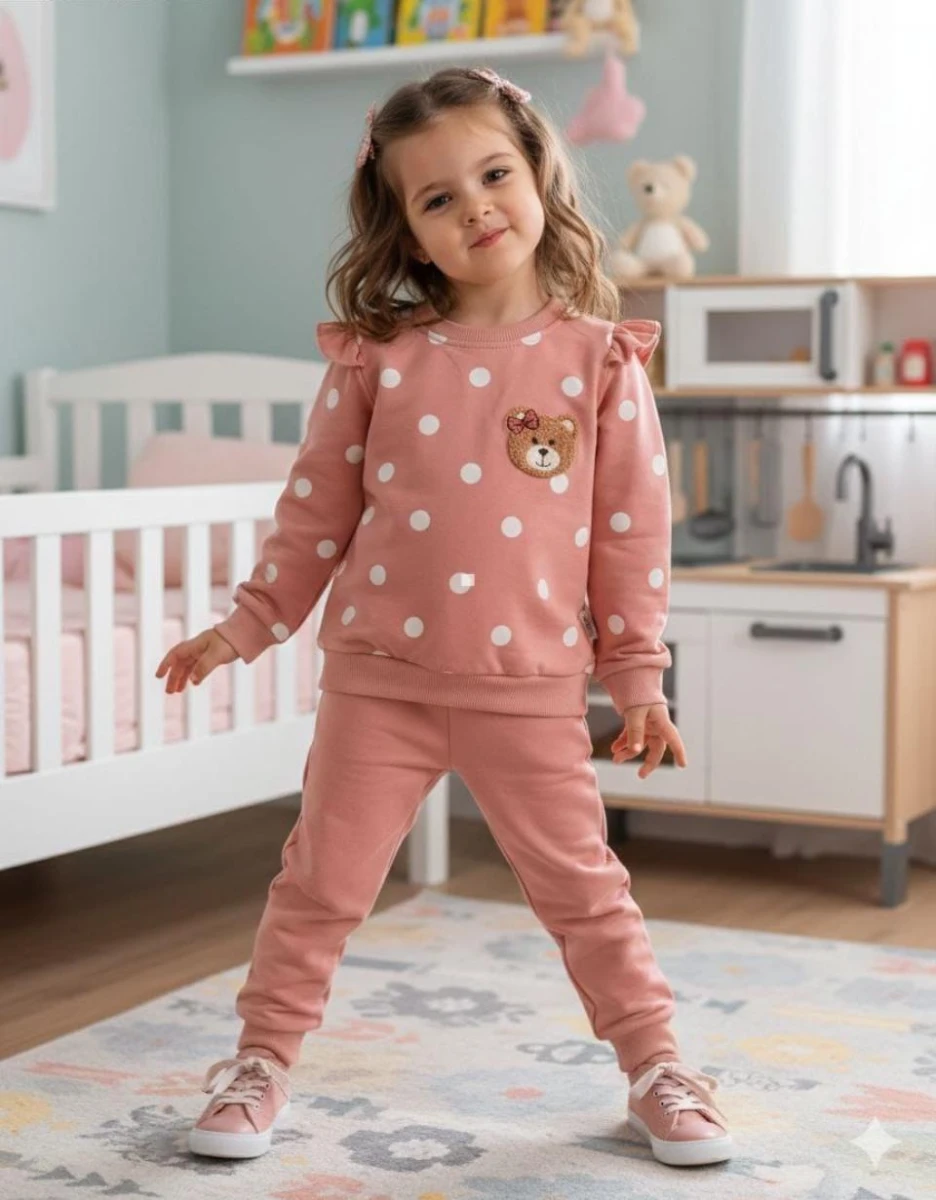 SÜZENE PUANTİYELİ KIZ BEBE TAKIM 