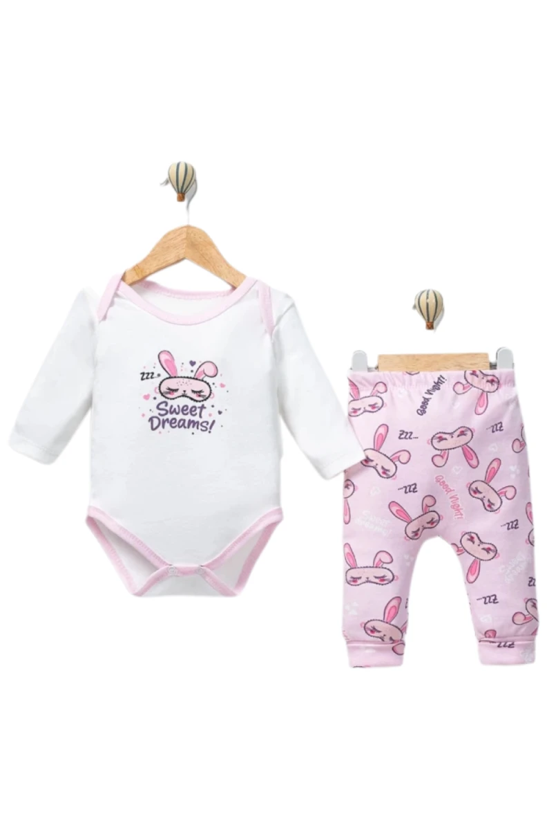 SWEET DREAMS BASKILI BADİLİ 2 Lİ BEBE TAKIM 60020