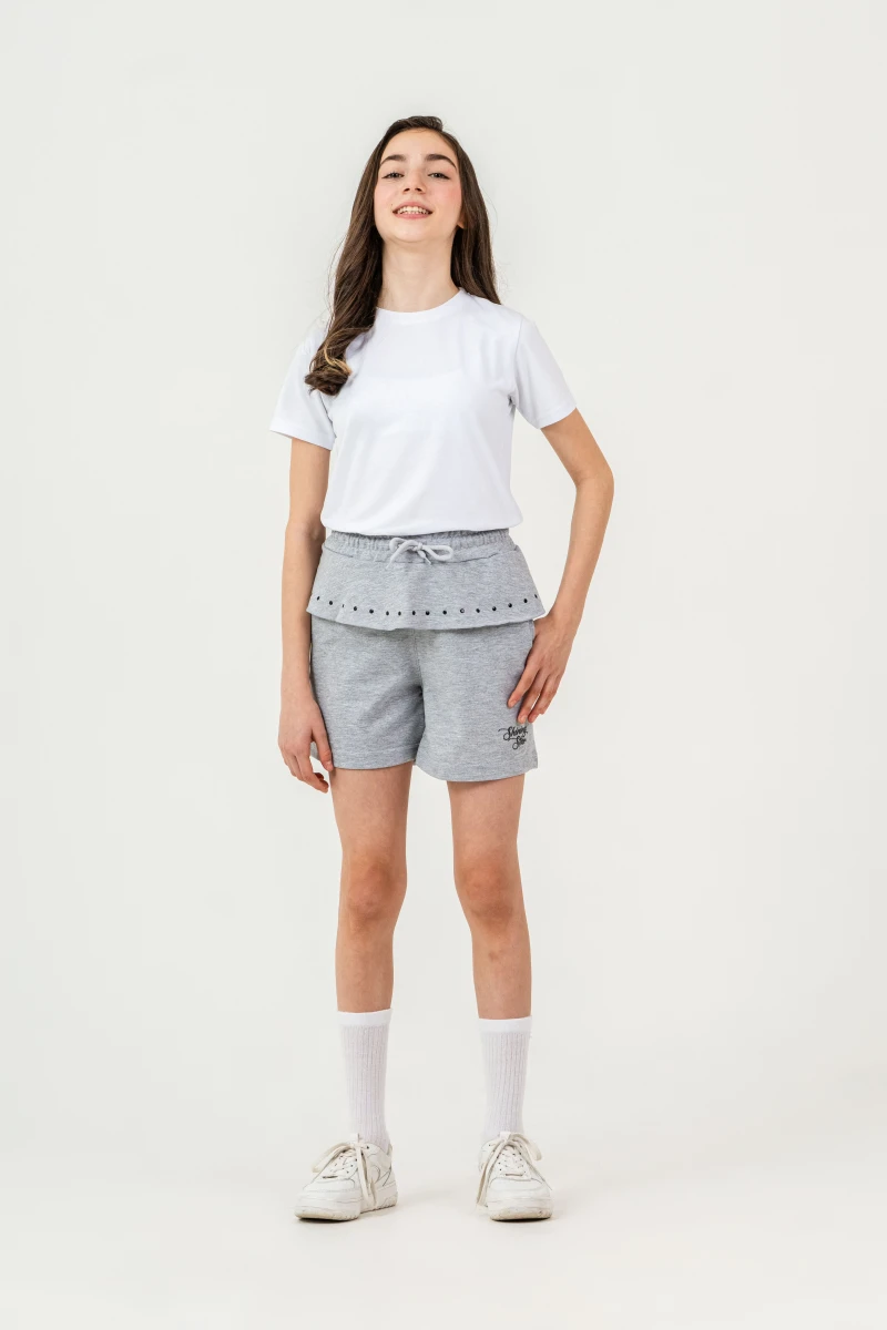 TAŞ PARÇALI NAKIŞLI KIZ ÇOCUK KAPRİ 83052