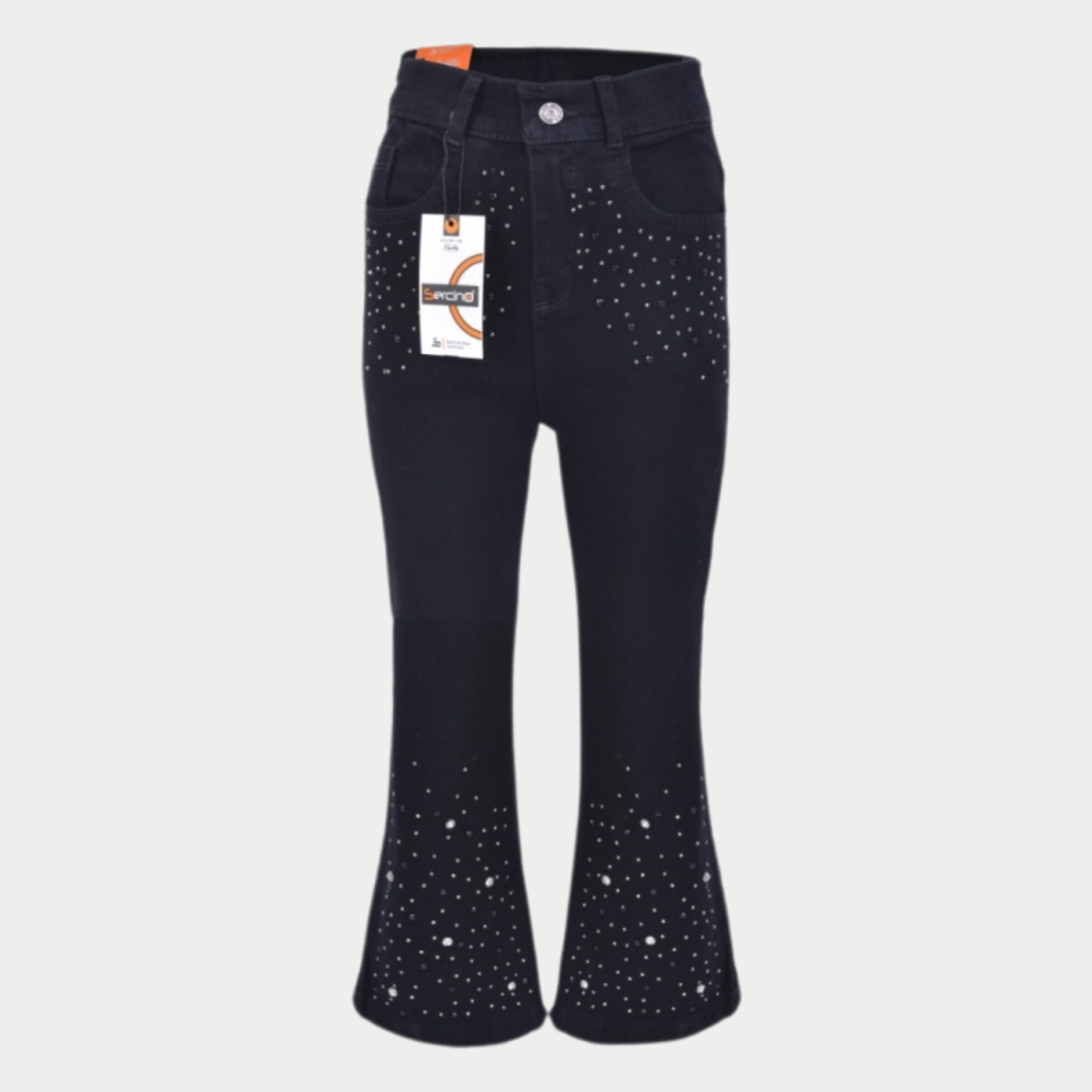 TAŞLI İSPANYOL PAÇA PAMUKLU KOT PANTALON 57154