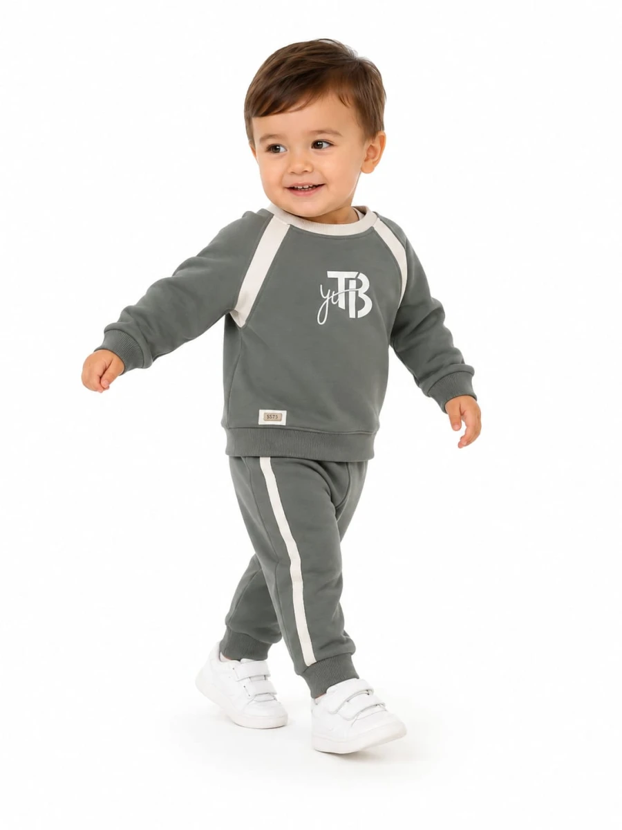 TB BASKI ŞERİTLİ 3 İP ERKEK BEBE TAKIM 6555