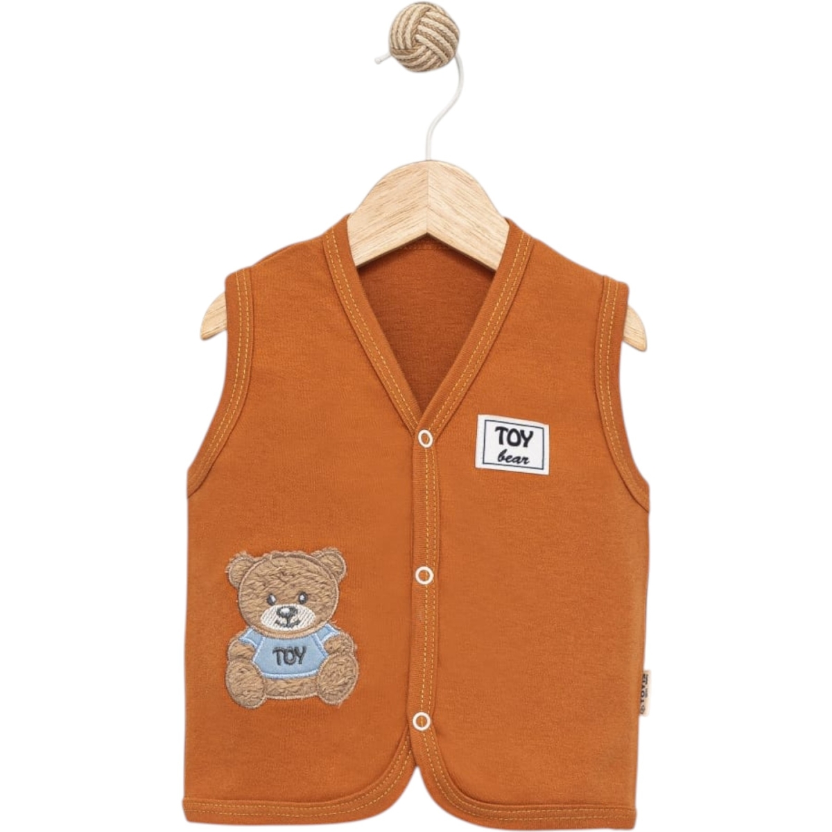 TOY BEAR NAKIŞLI ERKEK BEBE YELEK 2110