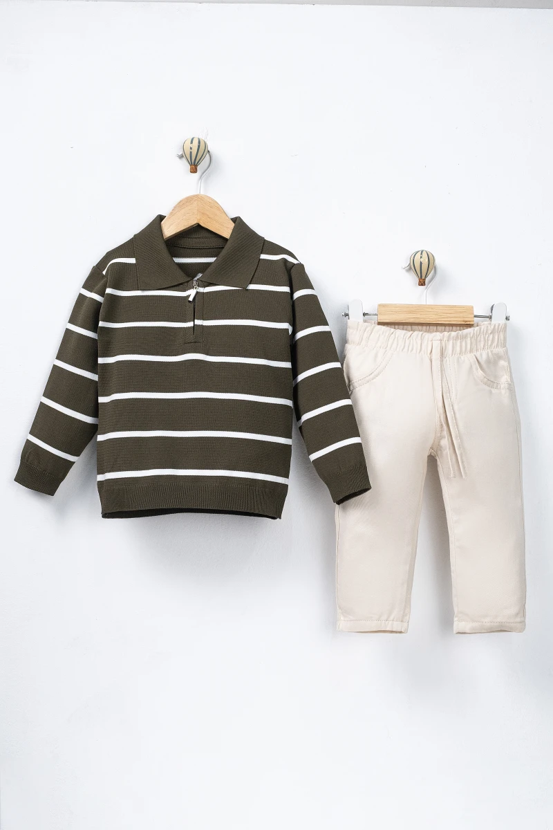 TRİKO 2 Lİ ERKEK BEBE TAKIM 3961