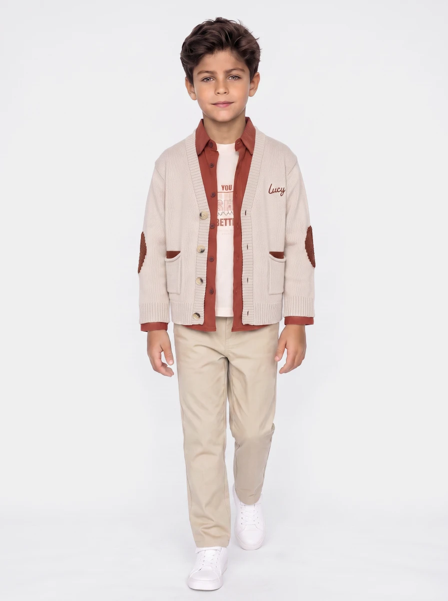 TRİKO HIRKA CEPLİ 4 LÜ ERKEK ÇOCUK TAKIM 3132