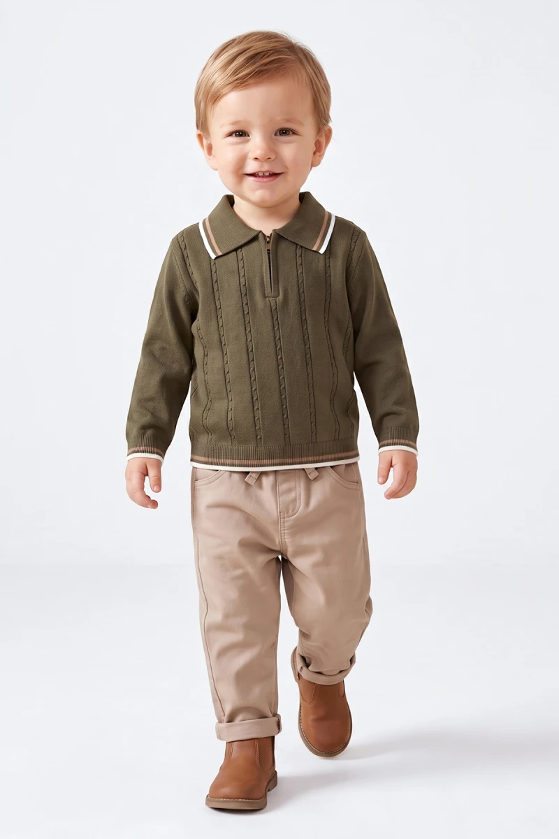 TRİKO KAZAKLI 2 Lİ BEBE TAKIM 3970