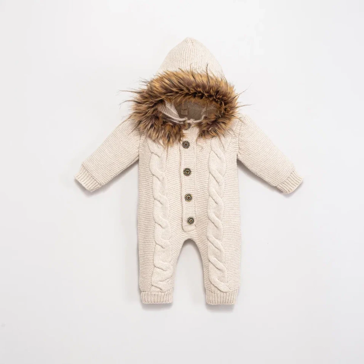 TRİKO KÜRKLÜ UNISEX BEBE TULUM 4162