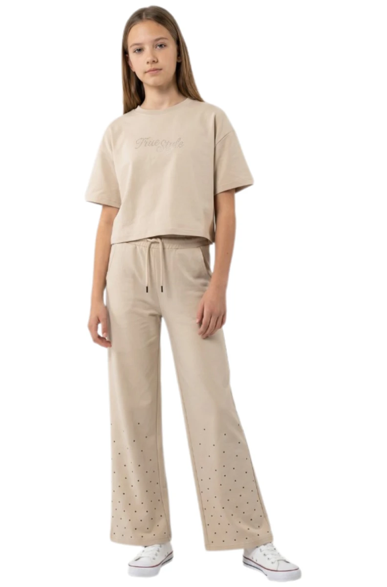TRUE STYLE NAKIŞLI TAŞLI KIZ ÇOCUK TAKIM 85741